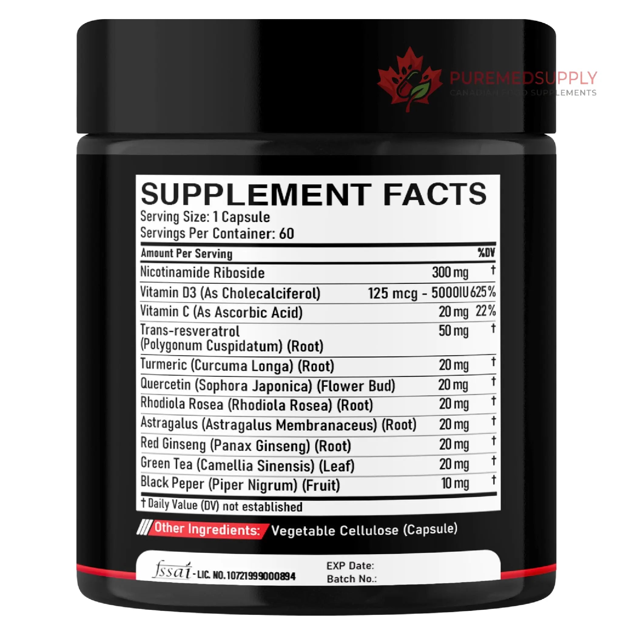DEDICAD 11in1 NAD Supplement with Nicotinamide Riboside, Quercetin, Resveratrol and 8 More - 2 Month Supply DEDICAD buy supplements canada