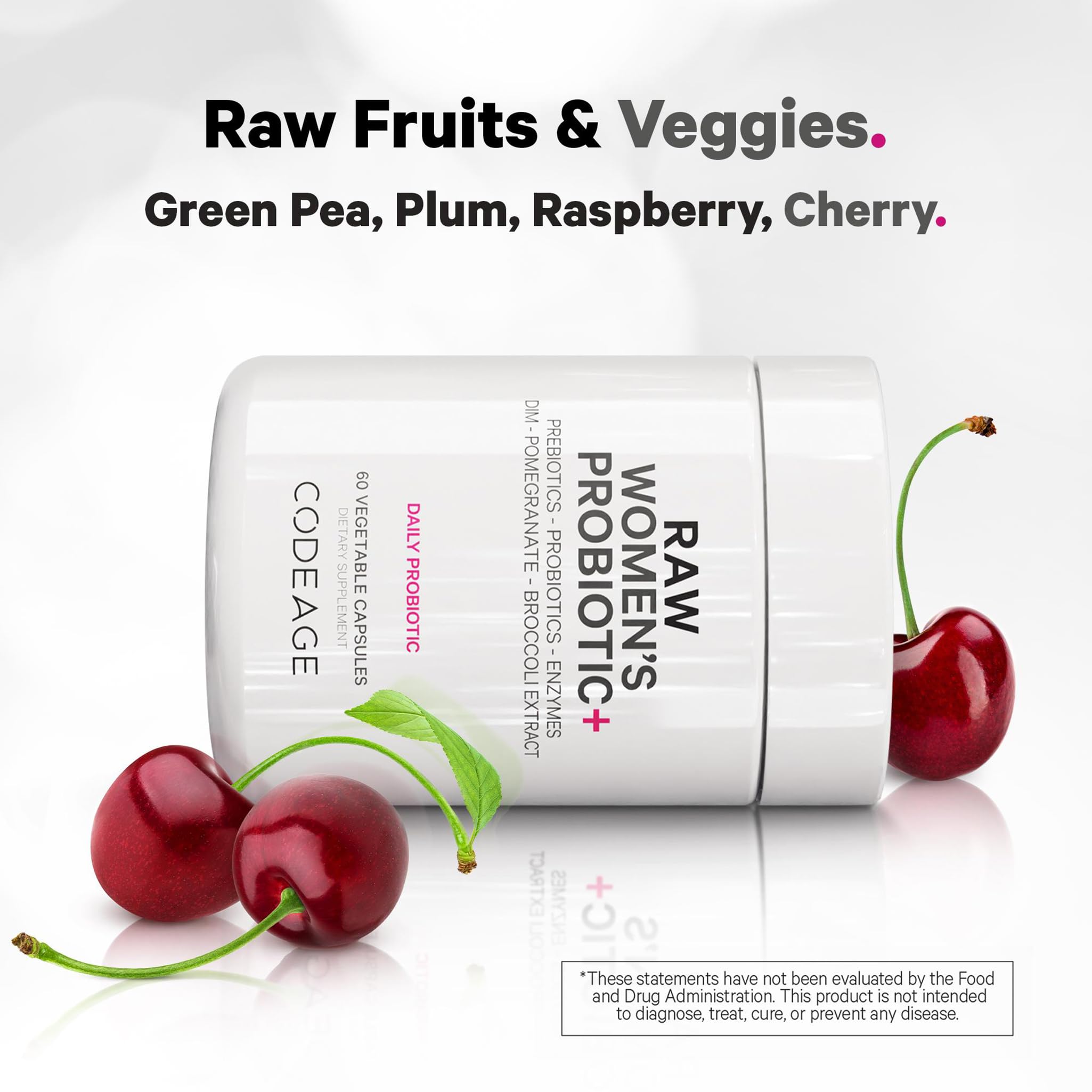 Codeage Raw Women’s Probiotic+ Supplement - 34 Probiotic Strains, 100 Billion CFUs, Digestive Enzymes, Prebiotic Blend, DIM, Herbal Extracts, Phytonutrients - Non-GMO - 30 Capsules Codeage buy supplements canada