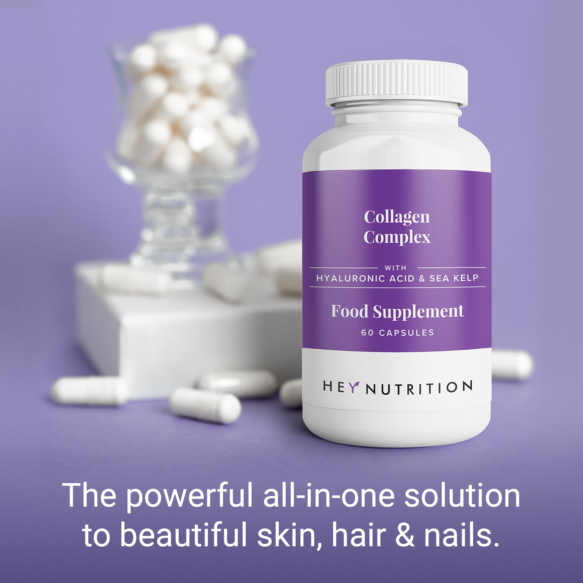 Hey Nutrition Collagen Complex Hyaluronic Acid & Sea Kelp Vitamin E, C, Biotin - Healthy Nails, Skin, Hair Joints Metabolism Hey Nutrition buy supplements canada