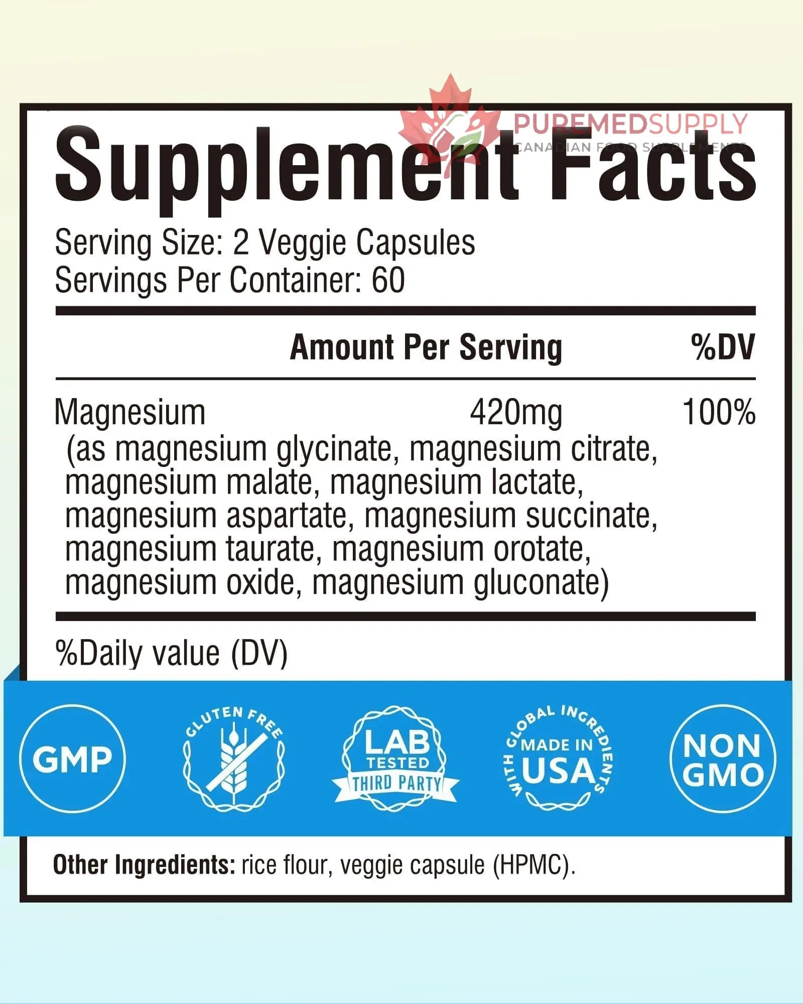 Terranics Magnesium Complex Supplement 420mg, 10-in-1 Full-Spectrum Formula, Glycinate, Citrate, Malate & More, Max Absorption, Bone and Heart Support, 120 Veggie Caps Terranics buy supplements canada