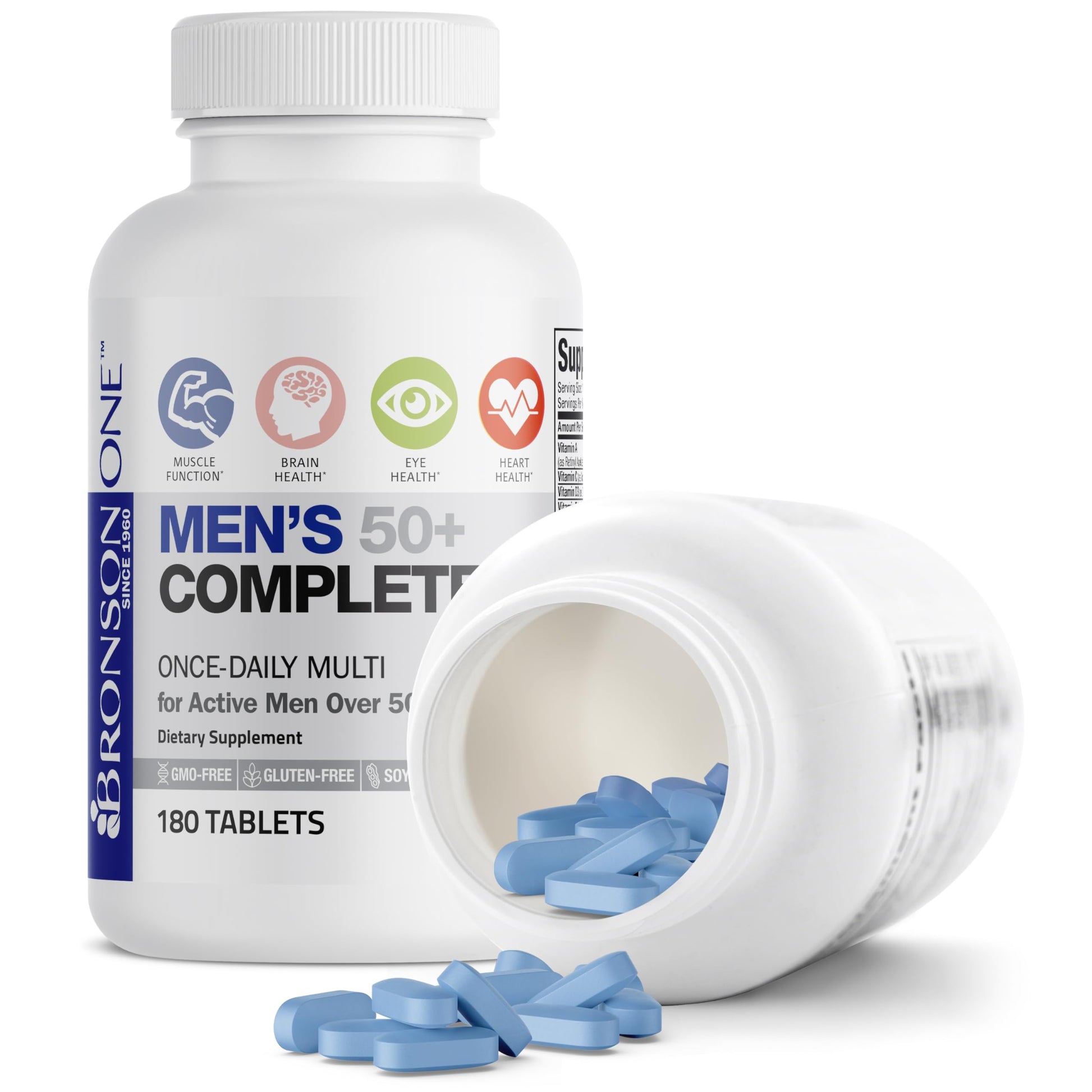 Bronson ONE Daily Mens 50+ Complete Multivitamin Multimineral, 180 Tablets Bronson buy supplements canada