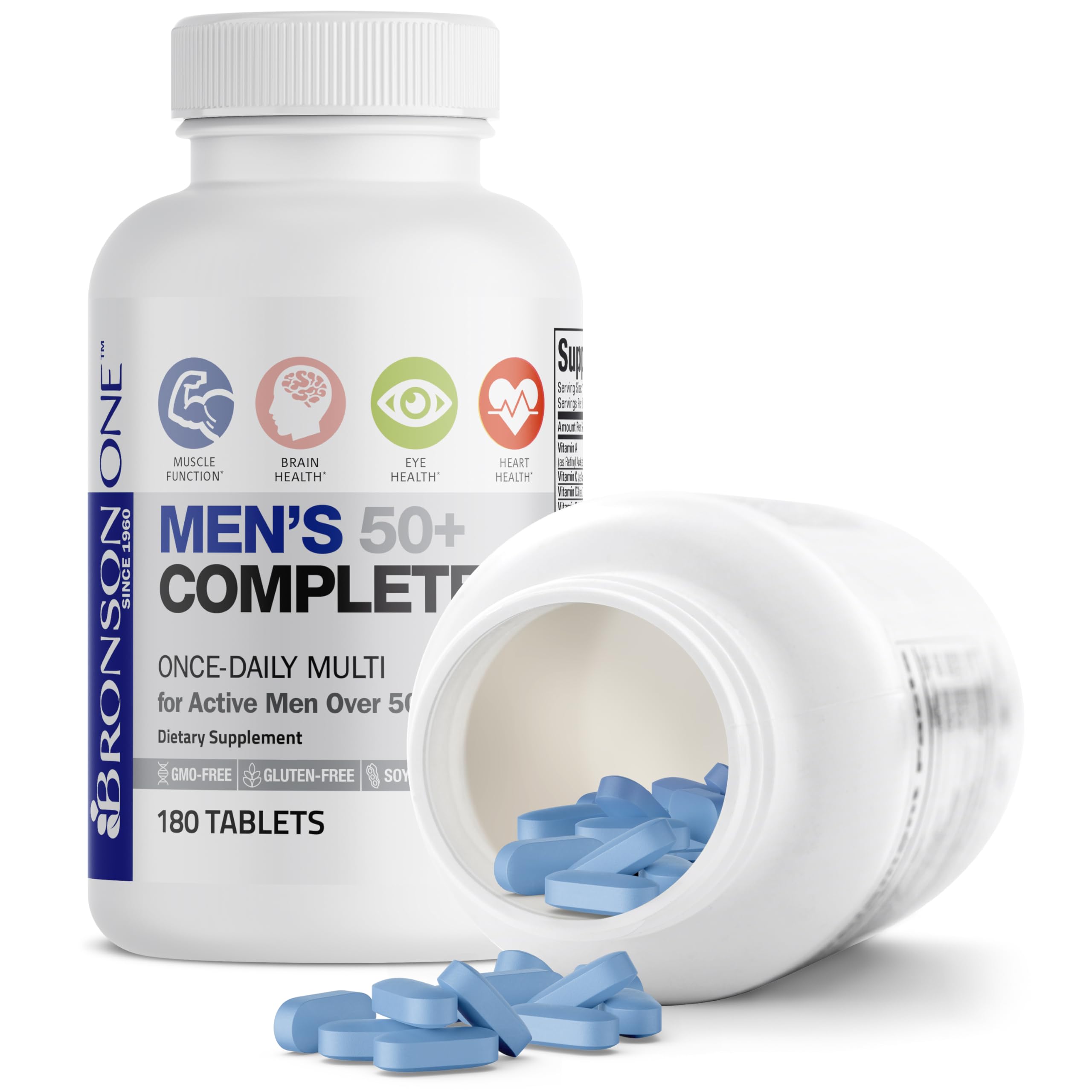Bronson ONE Daily Mens 50+ Complete Multivitamin Multimineral, 180 Tablets Bronson buy supplements canada