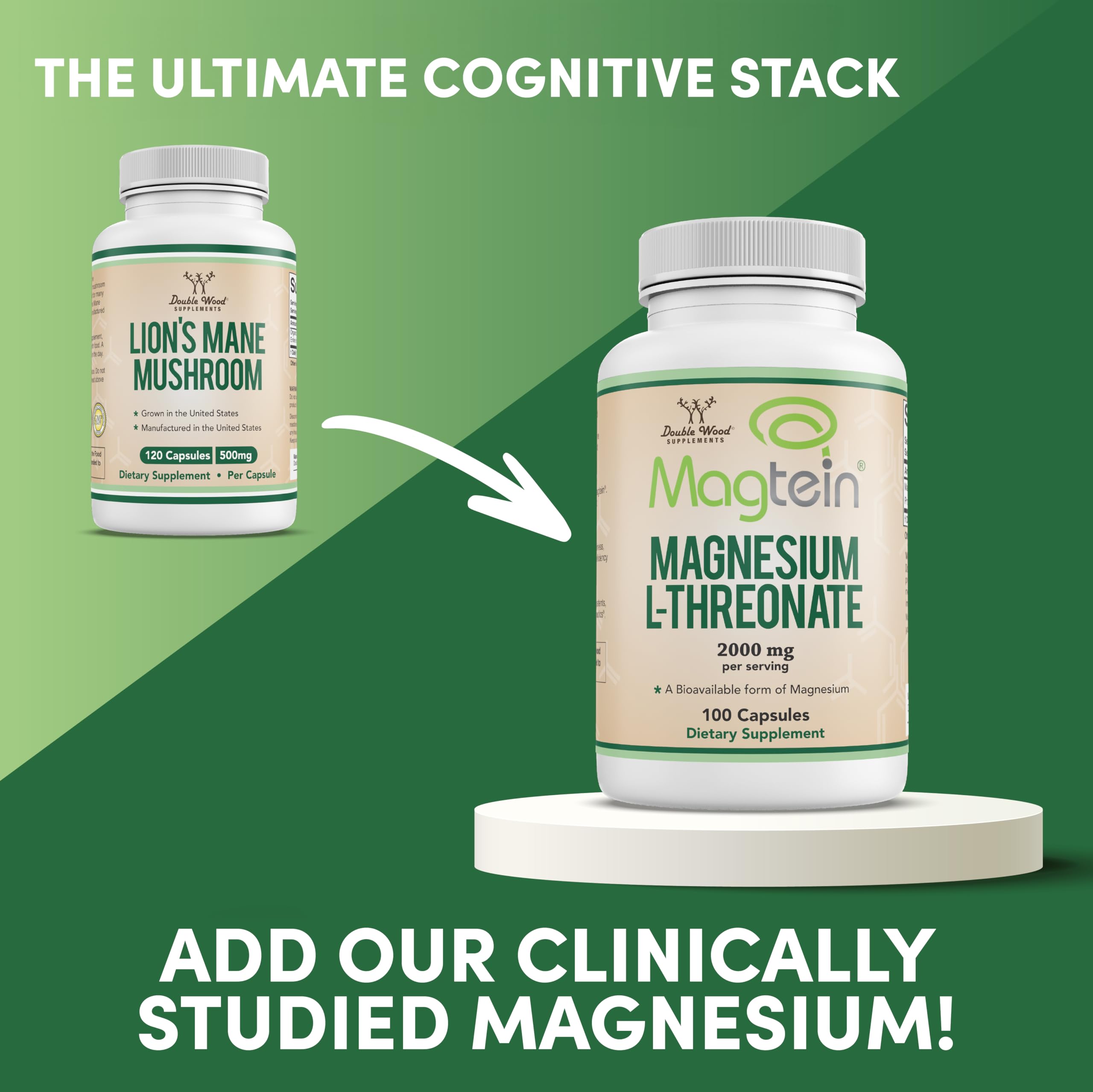 Lions Mane Supplement Mushroom Capsules (Two Month Supply - 120 Count) for Brain Double Wood Supplements buy supplements canada