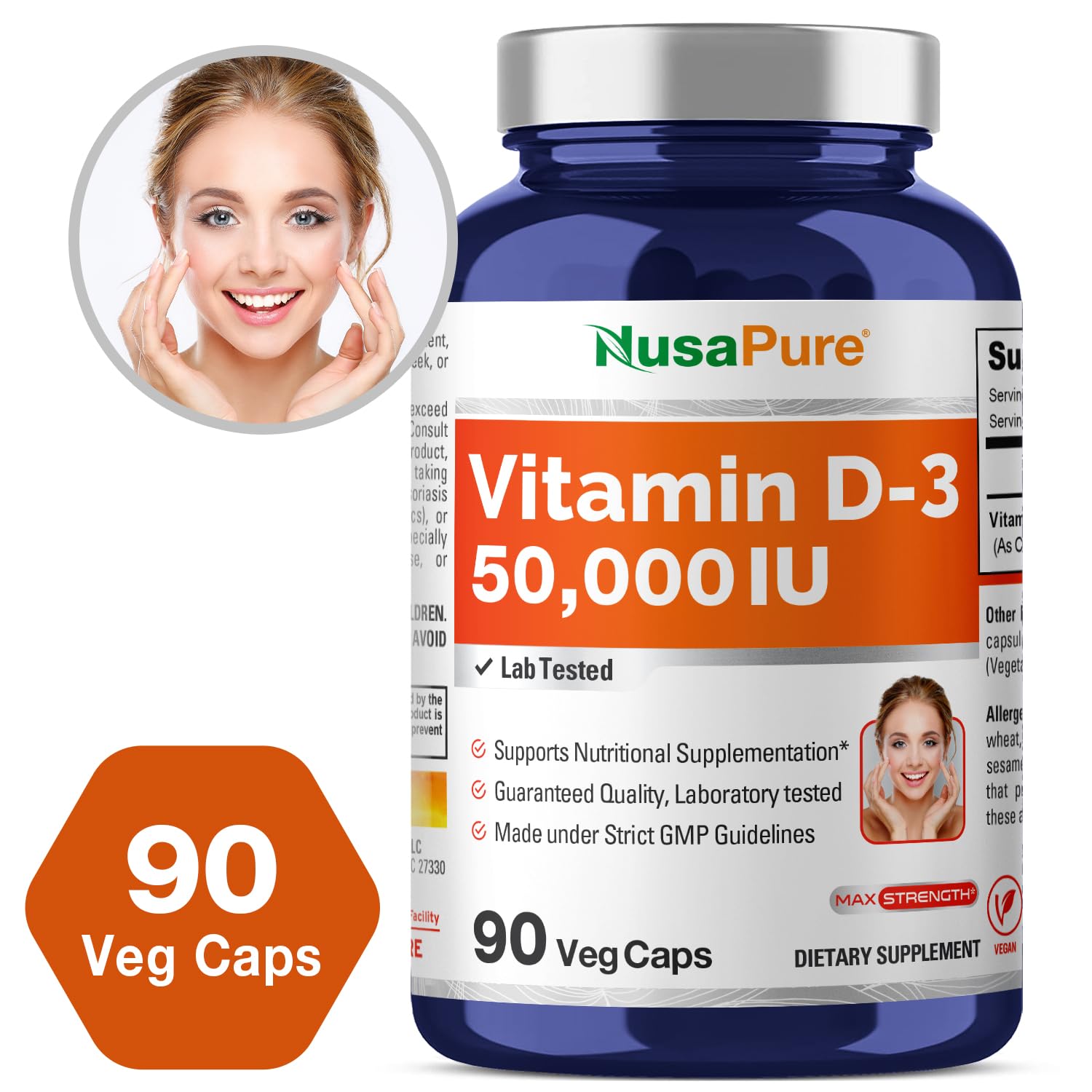 NusaPure Vitamin D3 50,000 IU 90 Veggie Capsules (Non-GMO & Vegan) NusaPure buy supplements canada