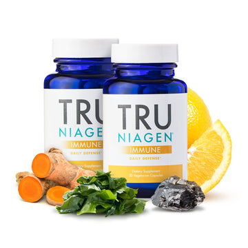 TRU NIAGEN Immune Support Supplement - Daily Defense, Vitamin C from Fermentation, Vegan Vitamin D3 2000 IU, Zinc, Plus Theracurmin (Curcumin) + Multi Award-Winning NAD Boosting Niagen 150mg 60ct TRU NIAGEN buy supplements canada