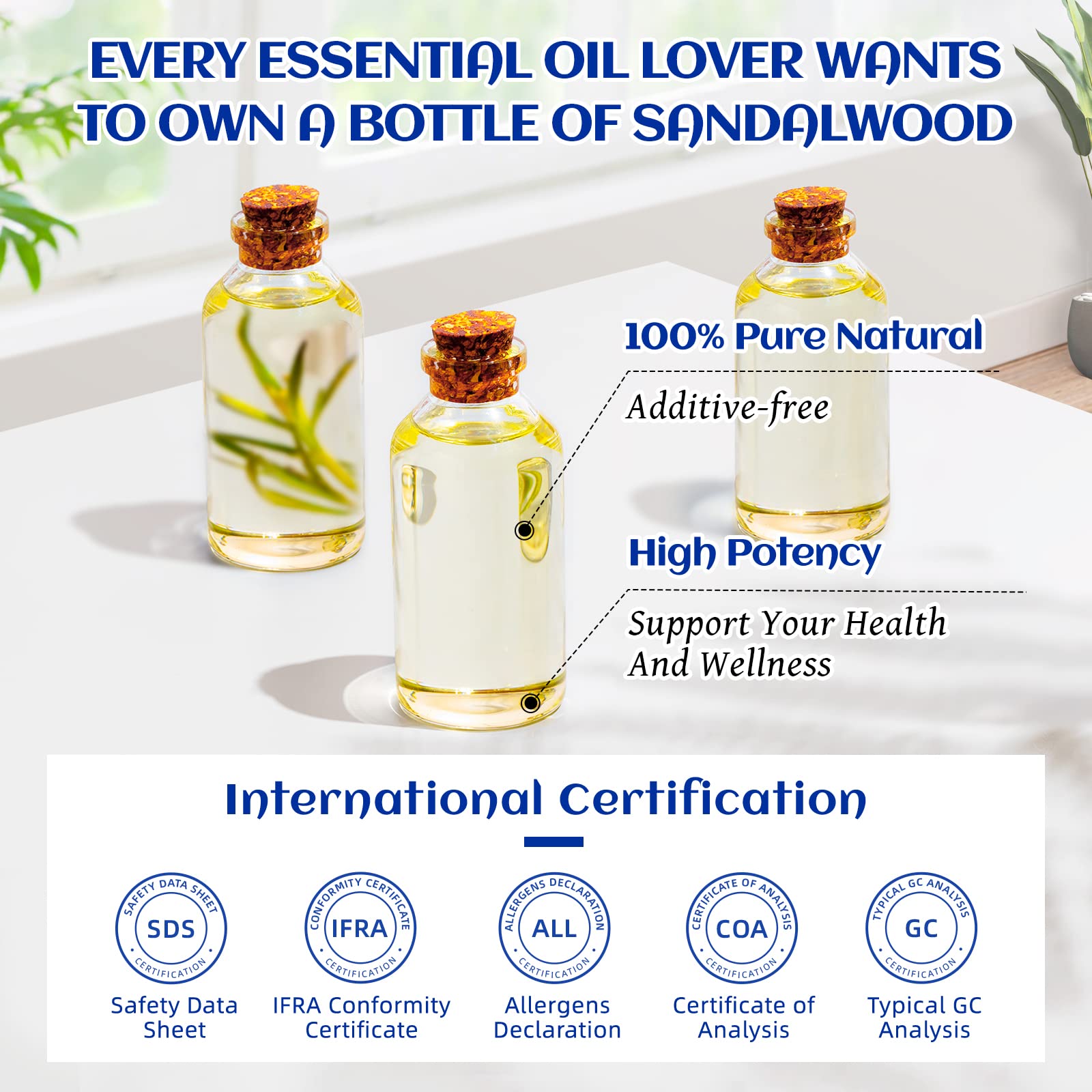 HIQILI Sandalwood Essential Oil and Sweet Orange Essential Oil, 100% Pure Natural for Diffuser - 3.38 Fl Oz HIQILI buy supplements canada