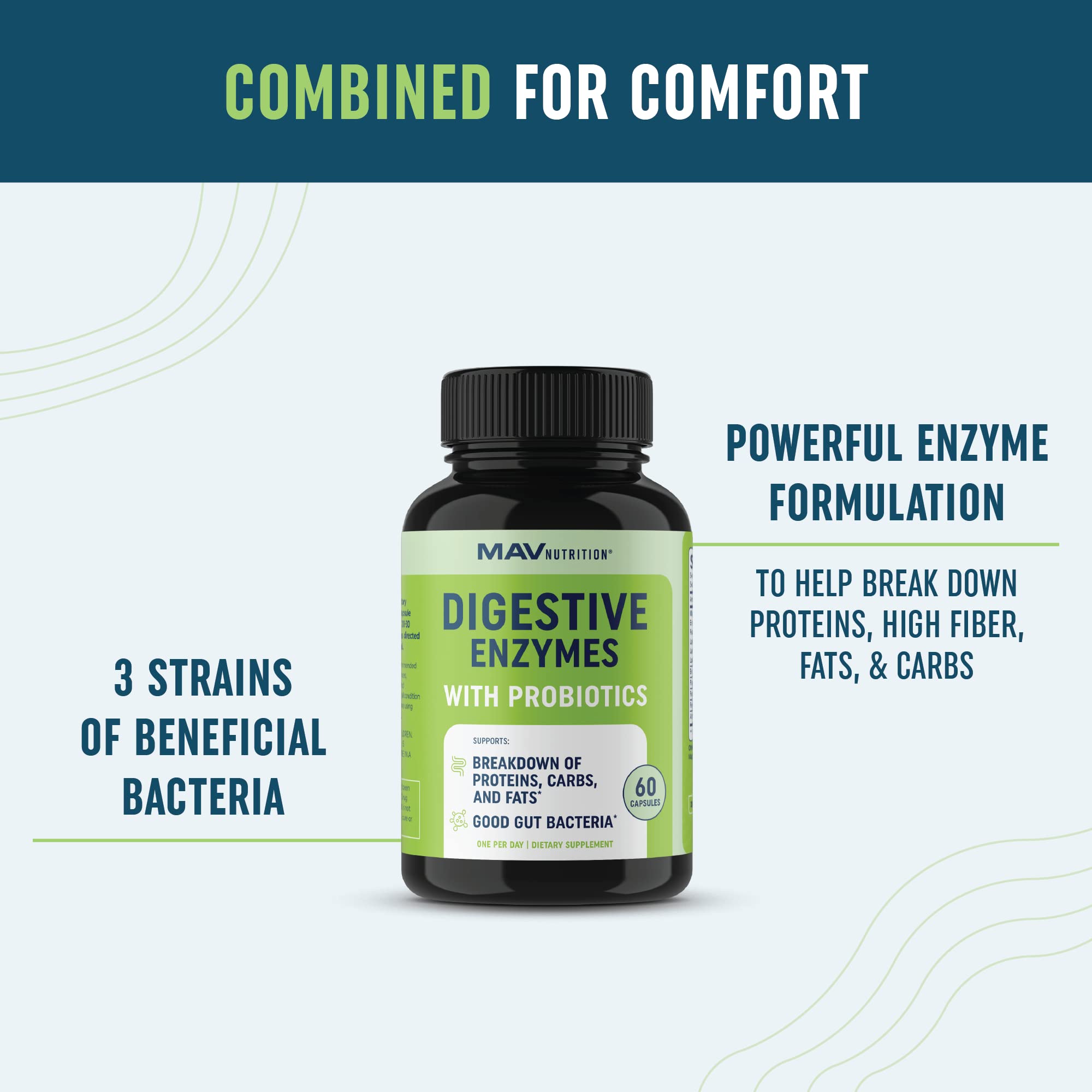 Digestive Enzymes with Probiotics for Bloating Relief & Digestive Health MAV NUTRITION buy supplements canada