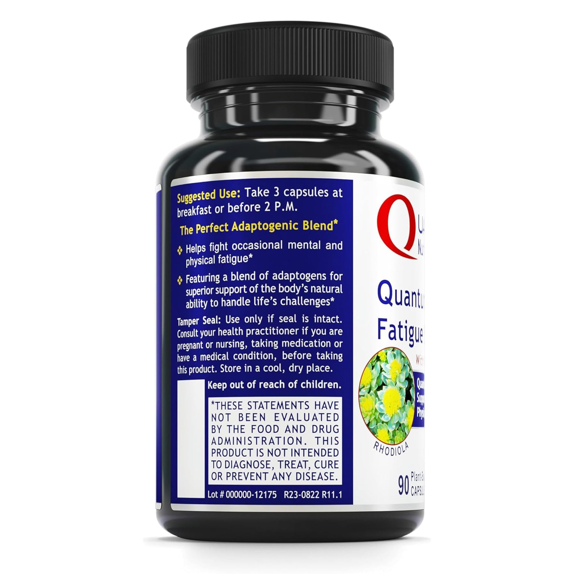 QNL Quantum Fatigue Support - Vegan Rhodiola Rosea Root Supplement, Organic Adaptogen Blend for Occasional Physical & Cognitive Stress - 90 Plant-Based Capsules Quantum Nutrition buy supplements canada