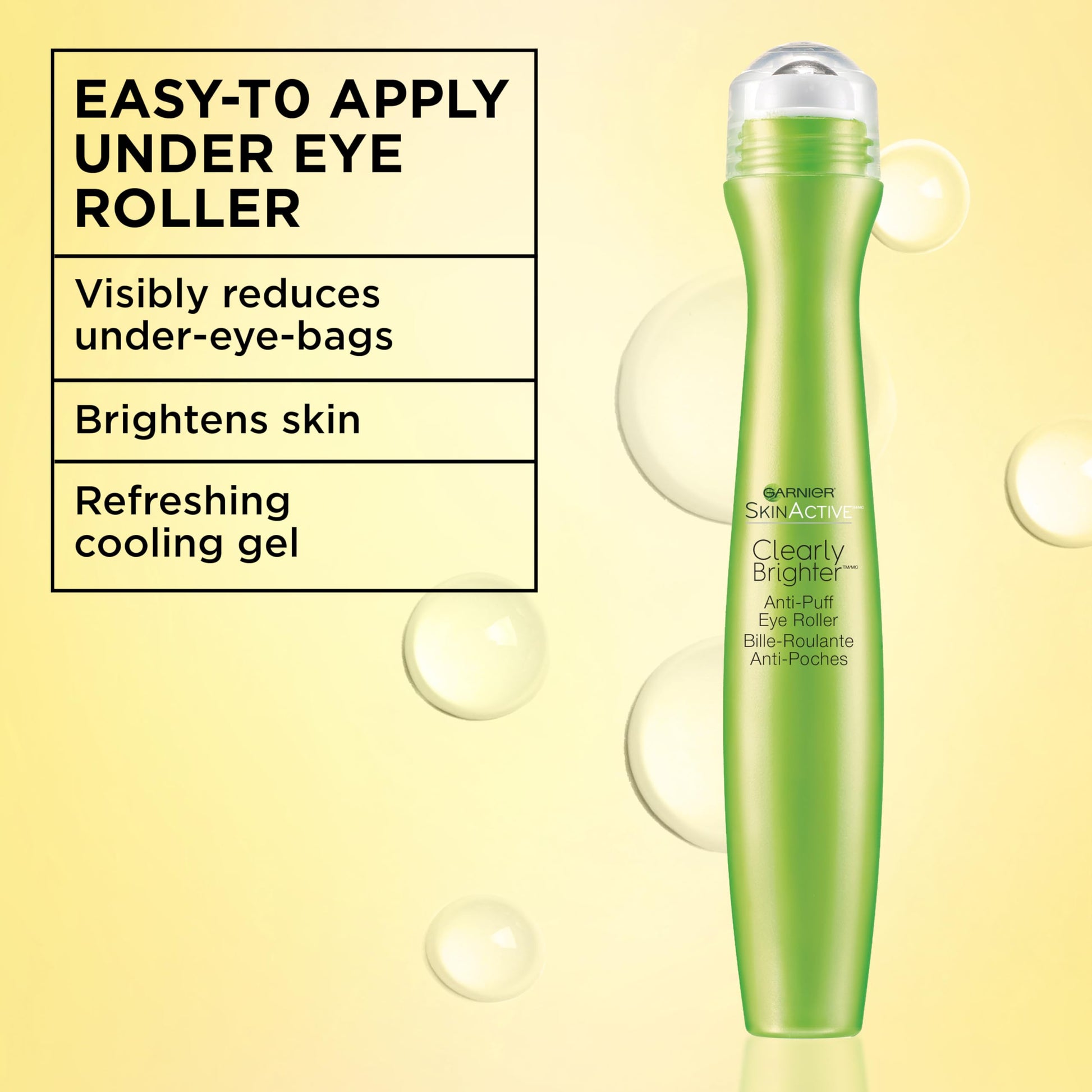 Garnier Clearly Brighter Anti-Puff Eye Roller, Dark Circles Under Eye Treatment with Caffeine and Vitamin C, 0.5 Fl Oz (15mL) Garnier buy supplements canada