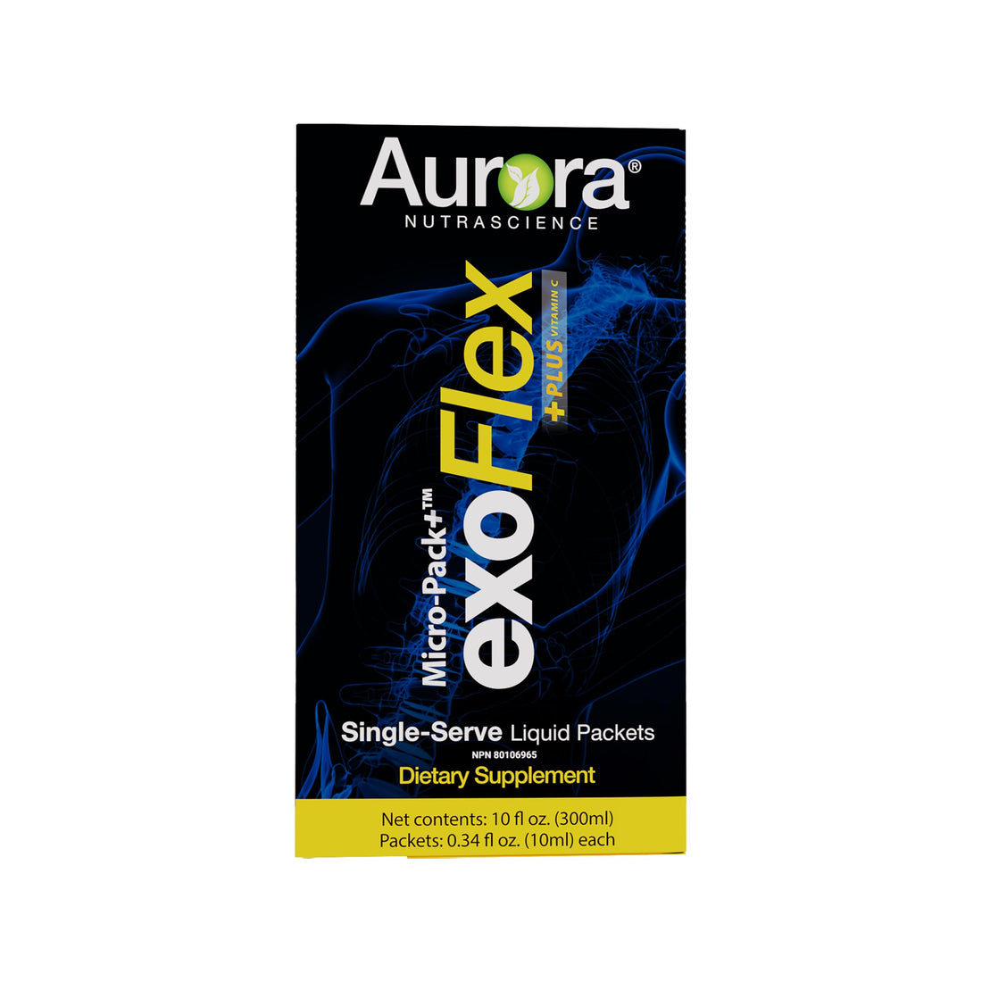 Aurora Nutrascience Micro-Pack Liposomal exoFlex+ - Liquid Vitamin C Supplement, Eggshell Membrane with BiovaFlex, Curcumin, & Boswellia, for Men & Women - 30 Single-Serve Packets Aurora Nutrascience buy supplements canada