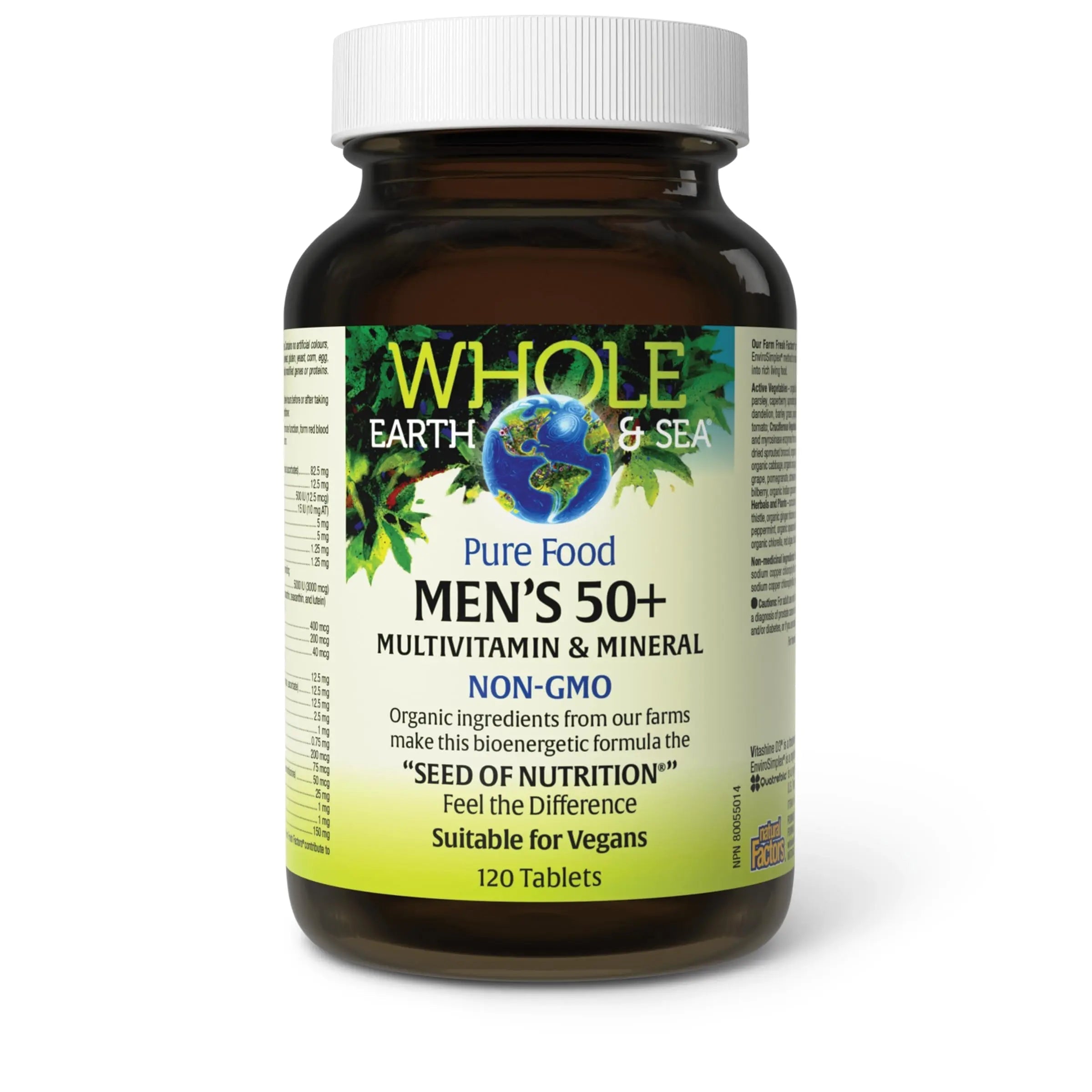 Natural Factors Whole Earth & Sea Men's 50+ Multivitamin & Mineral - Daily Nutritional Support Multivitamin Natural Factors buy supplements canada