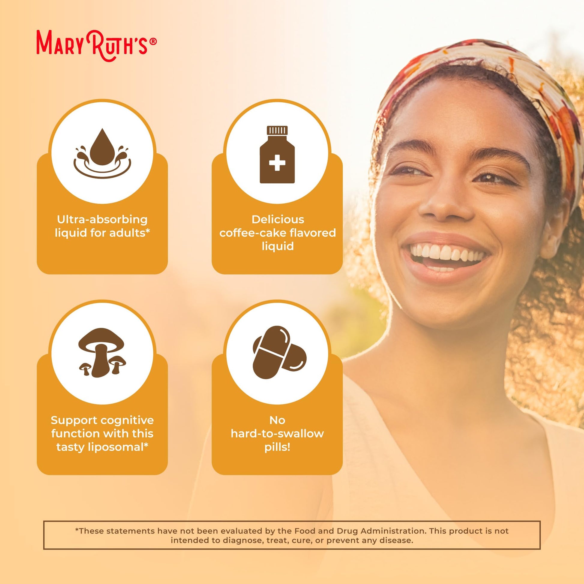MaryRuth Organics Lions Mane Supplement | Ultra Absorption Liposomal | Full Spectrum Lion's Mane Mushroom | 200mg Beta-Glucans Per Serving | USDA Organic | Vegan | 7.6 oz | 15 Servings MARYRUTH'S buy supplements canada