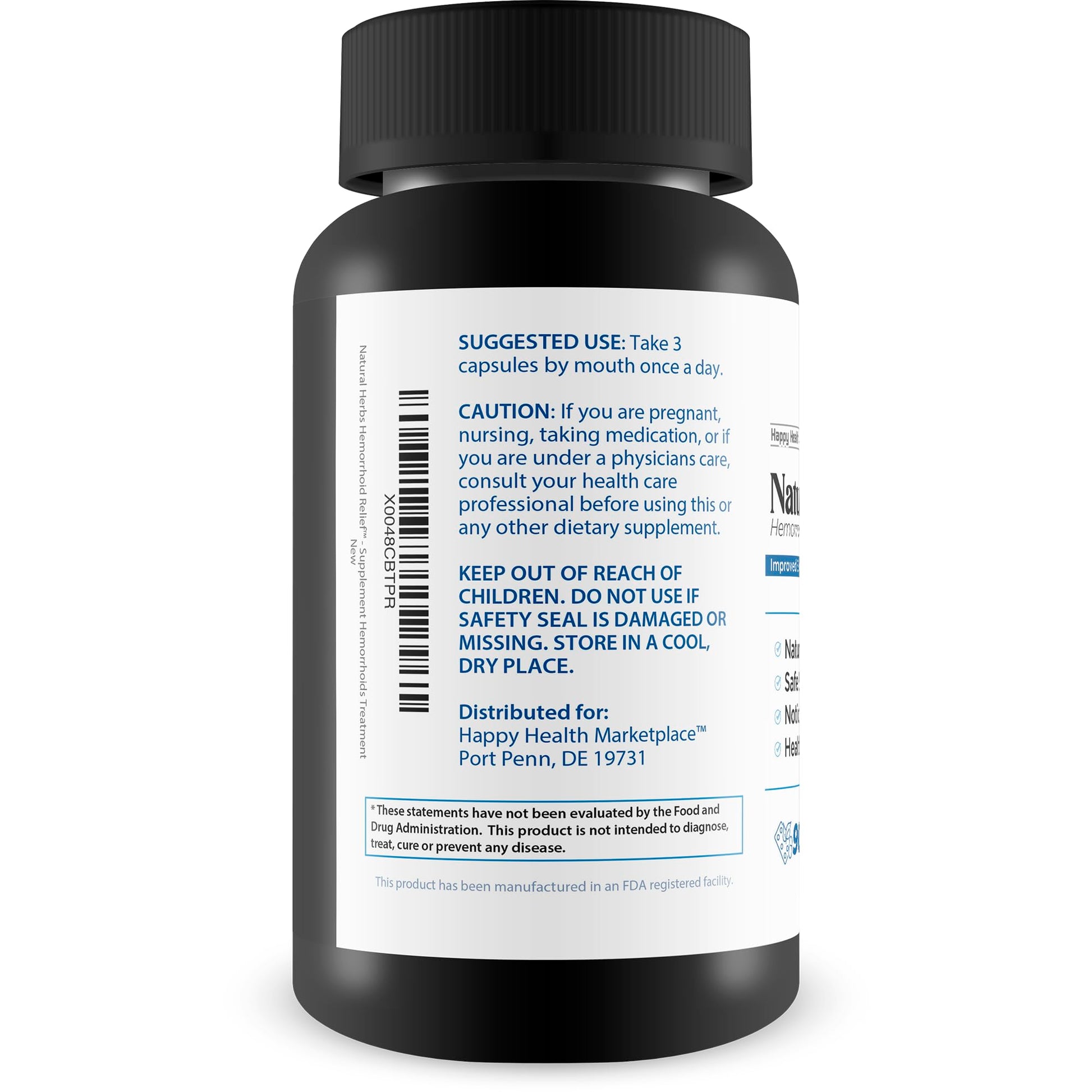Natural Herbs Hemorrhoids Capsules - Our Best Hemorrhoid Relief Supplement - Premium Natural Herbs Strength Hemorrhoids Capsules - Hemorrhoids Natural Herbs Hemorrhoid Treatment Hemorrhoids Treatment Happy Health Marketplace buy supplements canada