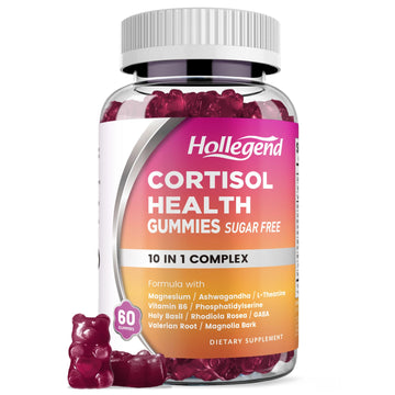 HOLLEGEND Cortisol Supplements for Women Men, Cortisol Gummies with Ashwagandha, Magnesium, L-Theanine, Phosphatidylserine, B6 for Cortisol Detox, Relaxation, Sleep, Focus, Sugar-Free, Vegan, 60 HOLLEGEND buy supplements canada