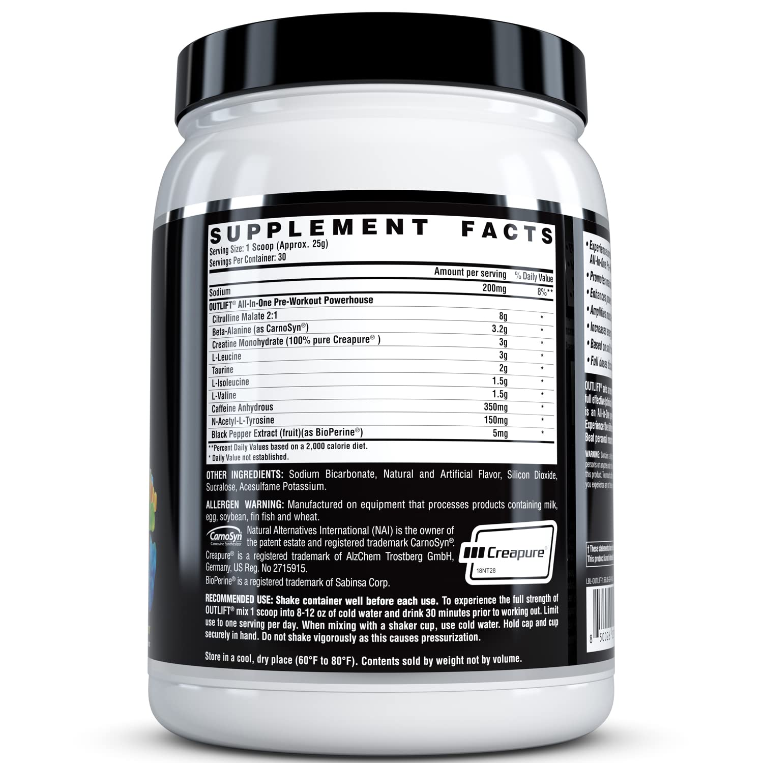 Nutrex Outlift Clinically Dosed Pre Workout Powder with Creatine, 8G Citrulline, BCAA Nutrex Research buy supplements canada