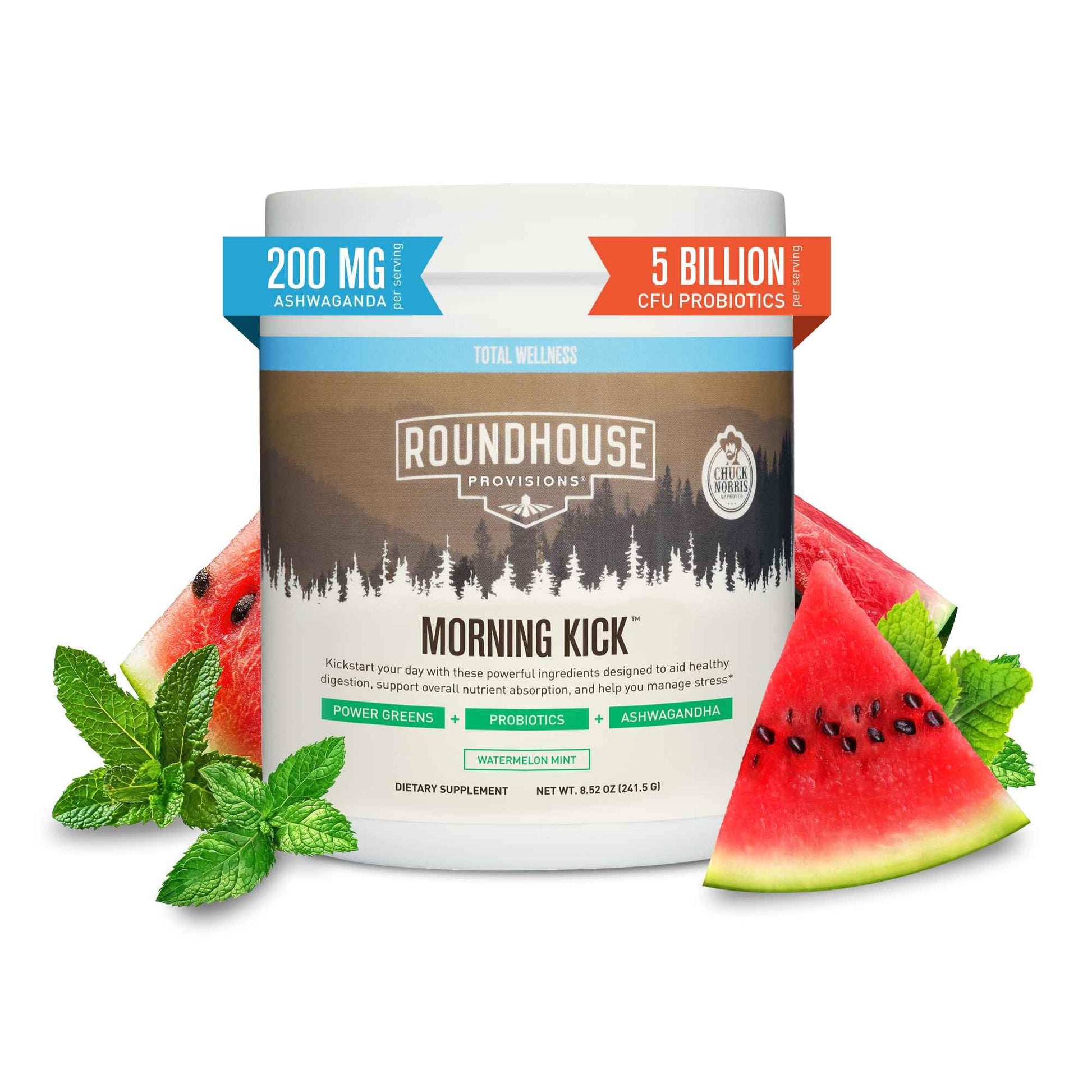 ROUNDHOUSE PROVISION Morning Kick, Powder Supplement for Healthy Digestion, Energy Levels, and Overall Wellness, 30 Servings (9.1 Ounce (Pack of 1), Watermelon Mint) ROUNDHOUSE PROVISION buy supplements canada