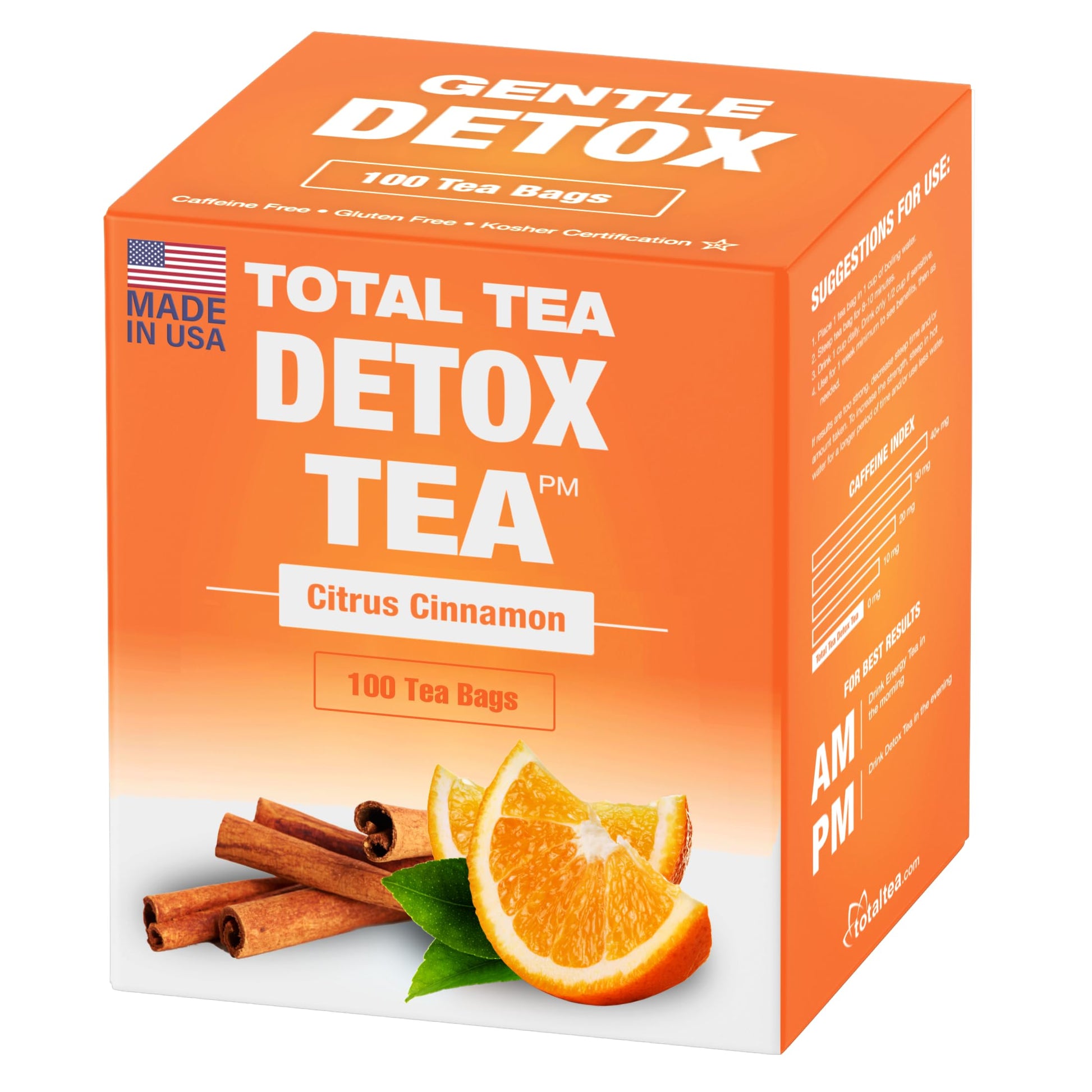 Detox Tea Caffeine Free, Herbal Tea with Chamomile, Hibiscus Tea and Ginger Root Total Tea buy supplements canada