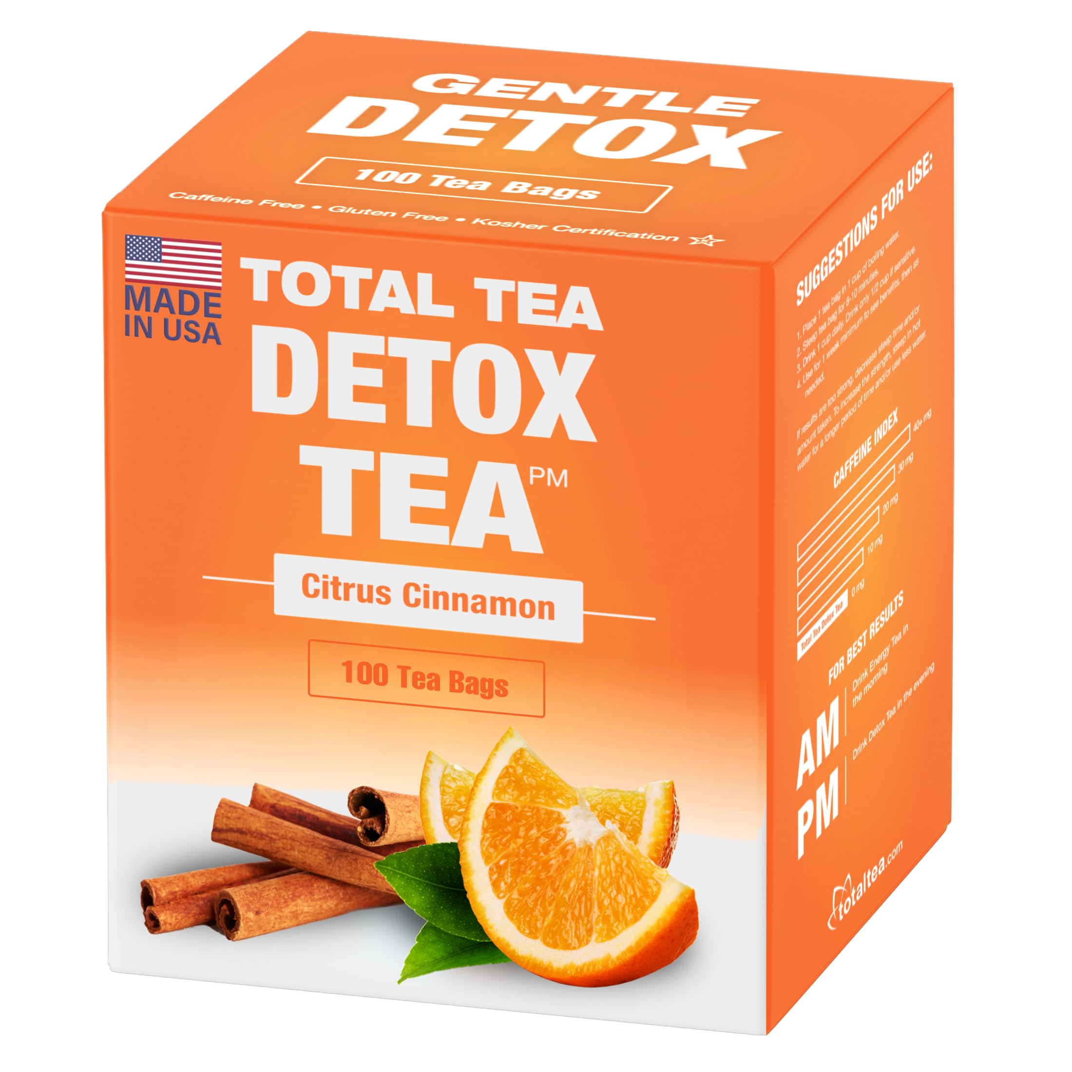 Detox Tea Caffeine Free, Herbal Tea with Chamomile, Hibiscus Tea and Ginger Root Total Tea buy supplements canada