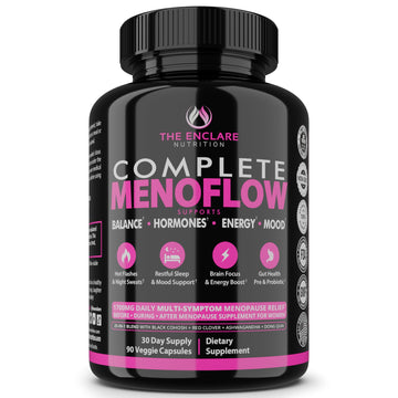 Menopause Supplement for Women – Complete MenoFlow 1700mg Daily Multi-Symptom Support, Hot Flash Relief, Hormone Balance, Mood & Energy, with Black Cohosh, Red Clover & Ashwagandha – 90 Veggie Caps THE ENCLARE NUTRITION buy supplements canada