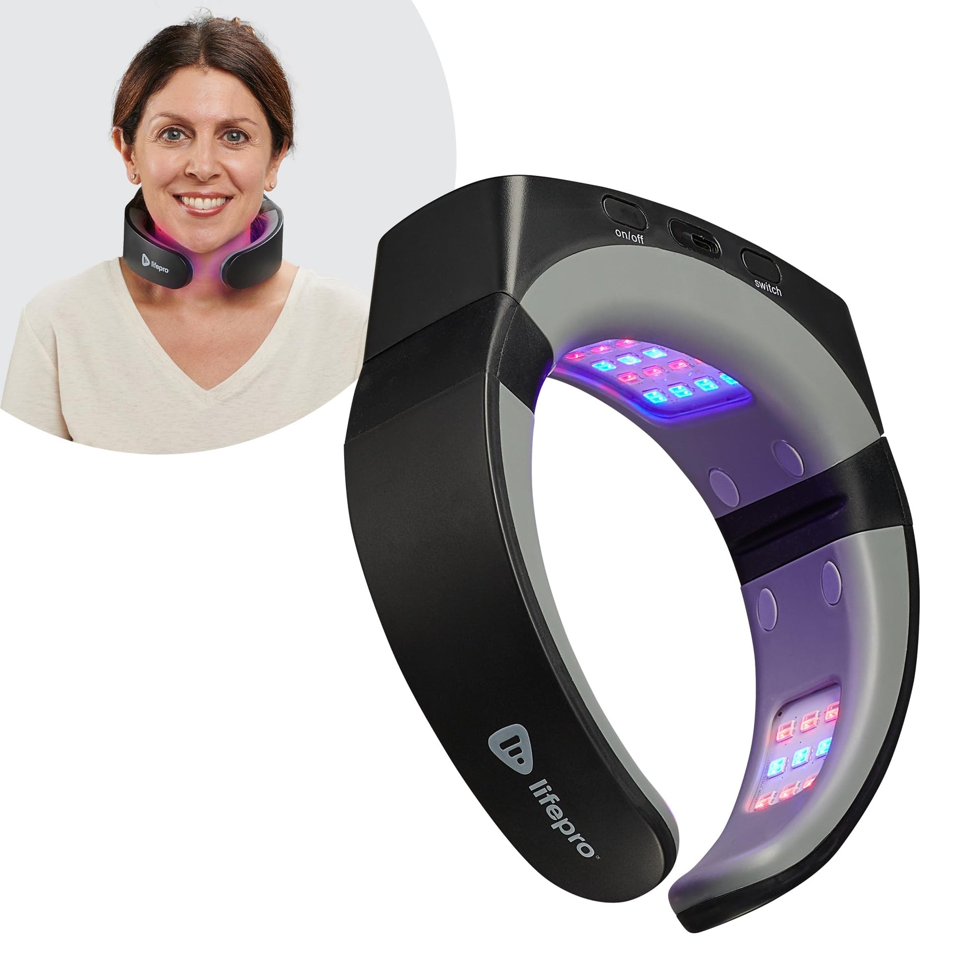 Lifepro Red Light Therapy for Neck - Compact & Rechargeable Red Light Therapy Device- On-The-Go LifePro buy supplements canada