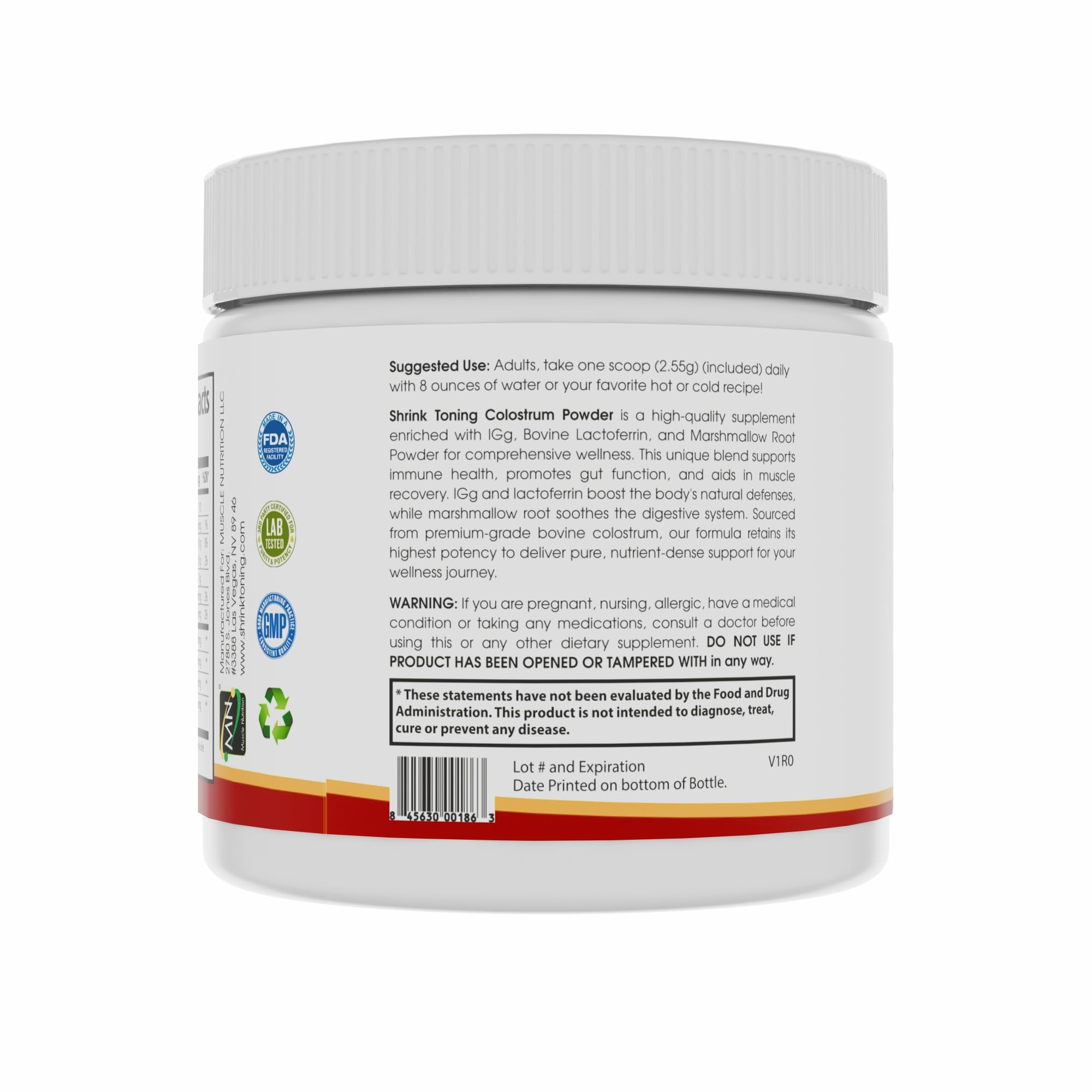 Shrink Colostrum Powder 2.7 oz – Natural Bovine Colostrum Supplement for Overall Health shrink buy supplements canada