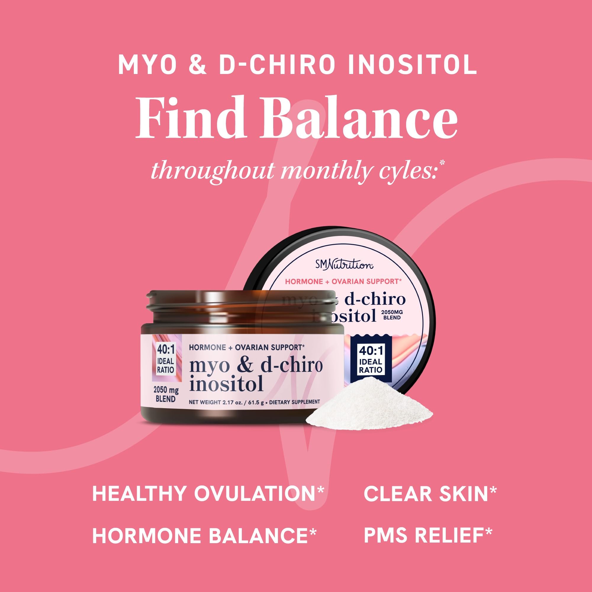 Myo-Inositol & D-Chiro Inositol Powder | Hormone Balance for Women | Ideal 40:1 Ratio SMNutrition buy supplements canada