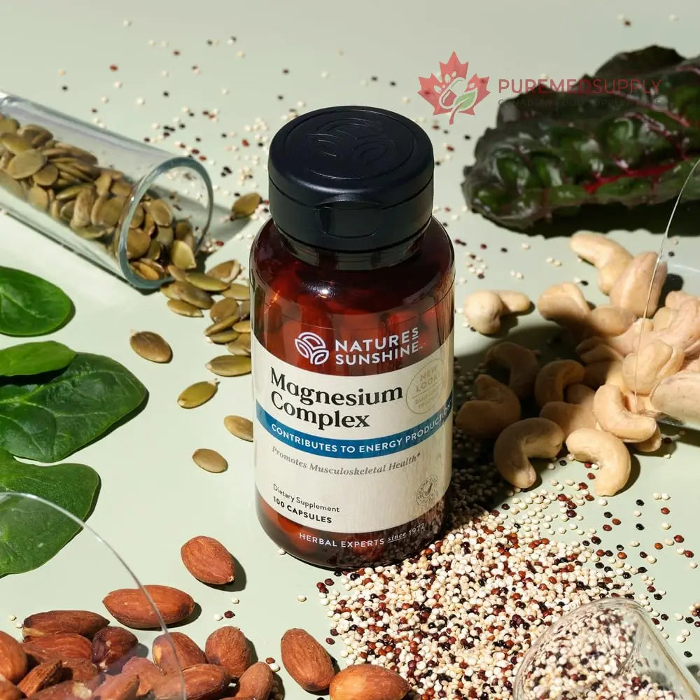Nature’s Sunshine Magnesium Complex - High Potency Magnesium Supplement with Citrate & Malate for Relaxation, Optimal Absorption, Muscle Function, Energy Production - 50 Servings (100 Capsules) Nature's Sunshine buy supplements canada
