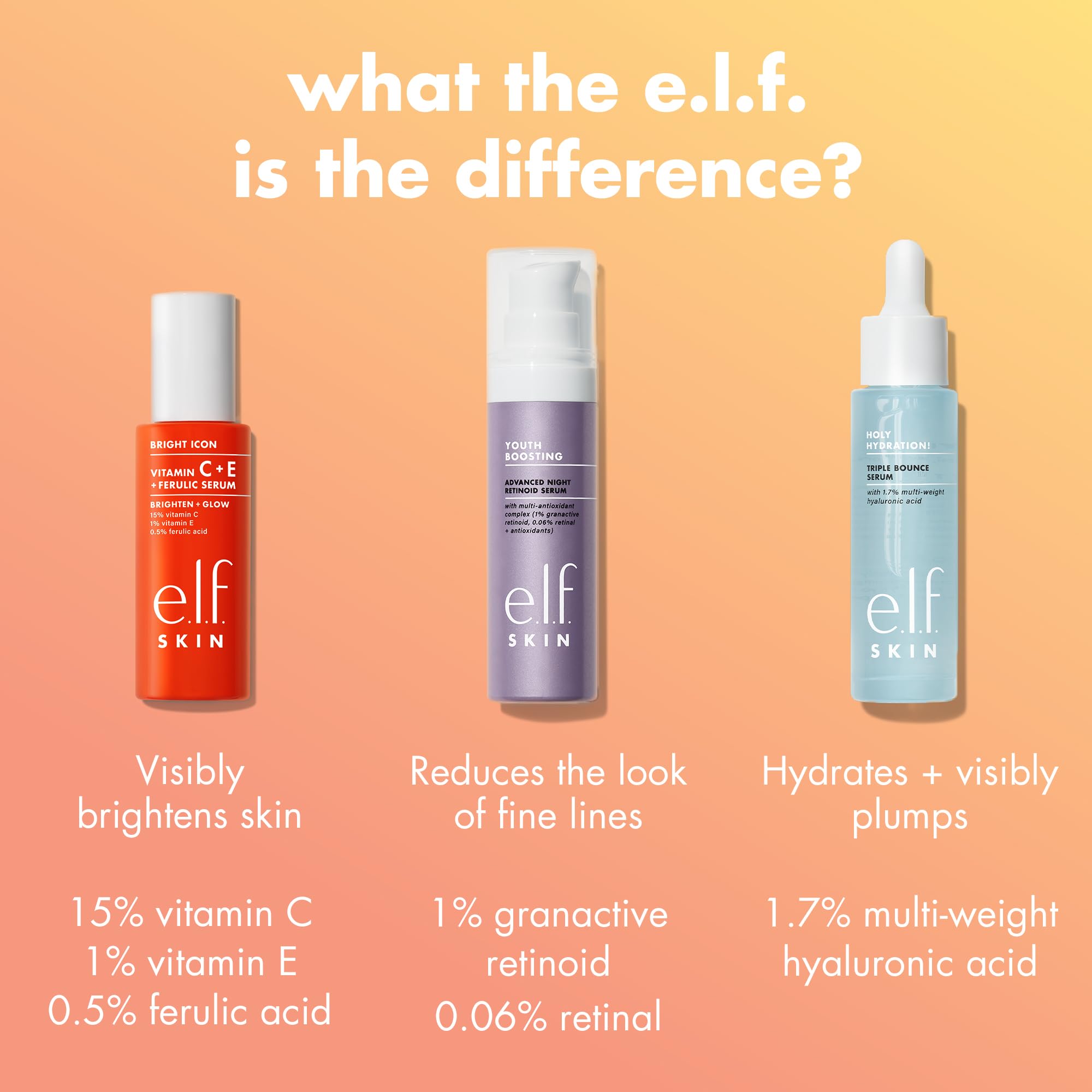 e.l.f. SKIN Bright Icon Vitamin C + E + Ferulic Serum, Brightening & Soothing Face Serum, Helps Even Skin Tone e.l.f. buy supplements canada