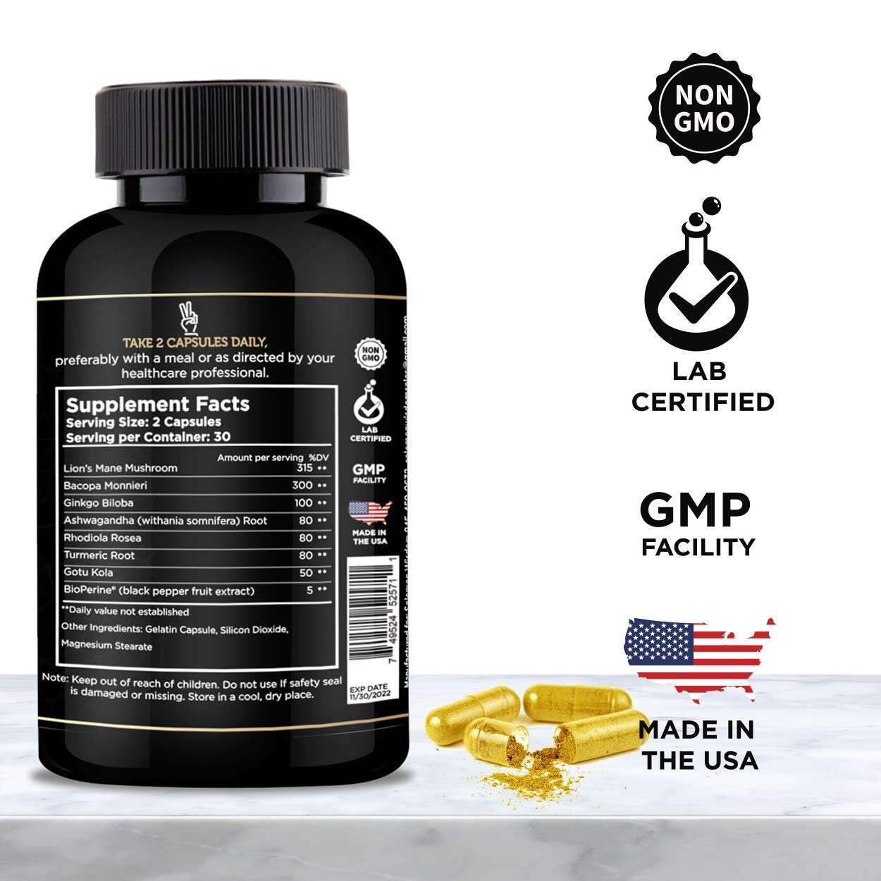 SOLOMON WISDOM Brain Booster – Nootropic Dietary Supplement for Memory Boost – 60 All-Natural Capsules to Enhance Focus & Improve Concentration & Clarity SOLOMON WISDOM buy supplements canada