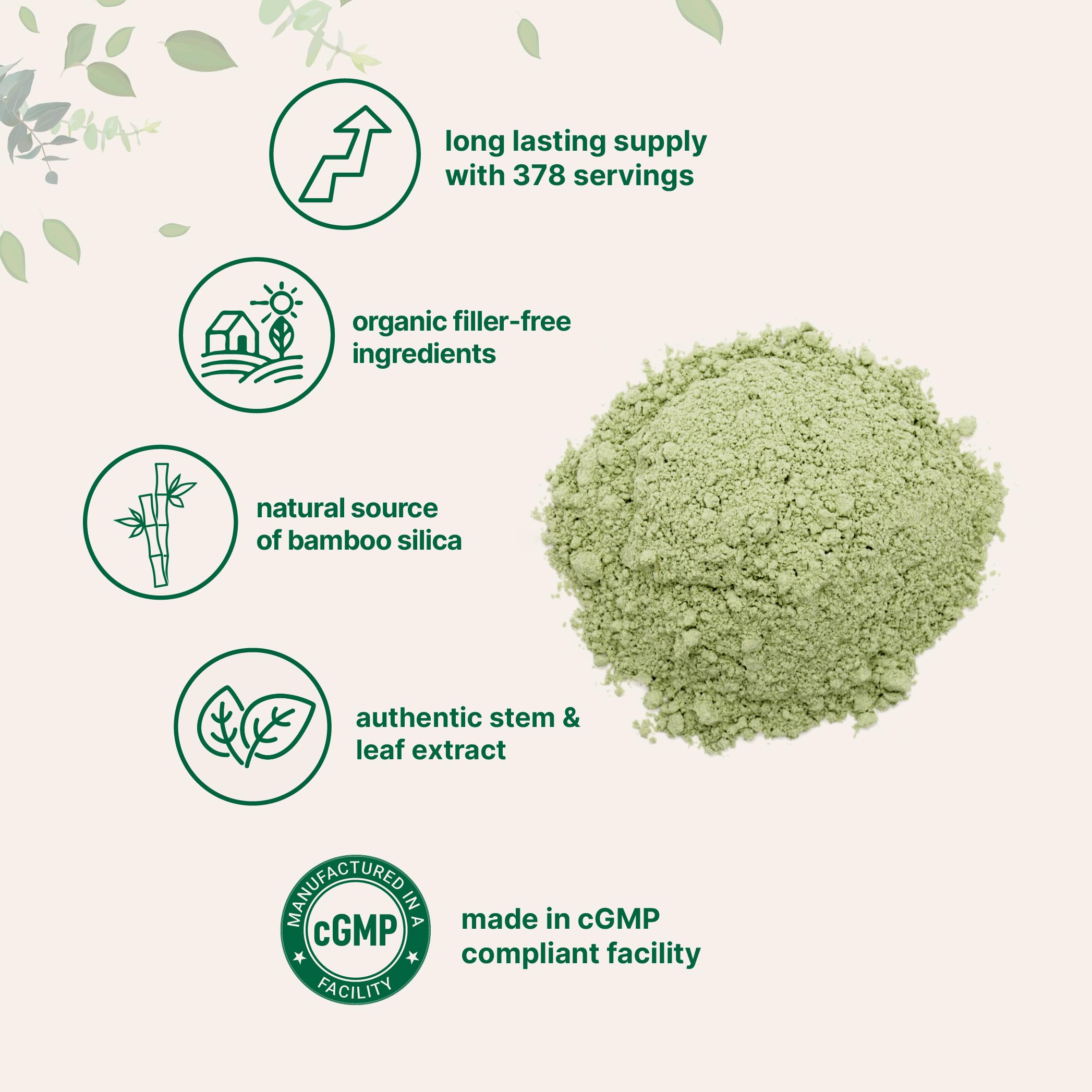 Micro Ingredients Organic Bamboo Extract Powder, 8oz (378 Servings) | Bamboo Plant Silica & Mineral Supplements | Natural Stem & Leaf Extract | Non-GMO, Gluten Free, Vegan Friendly Micro Ingredients buy supplements canada