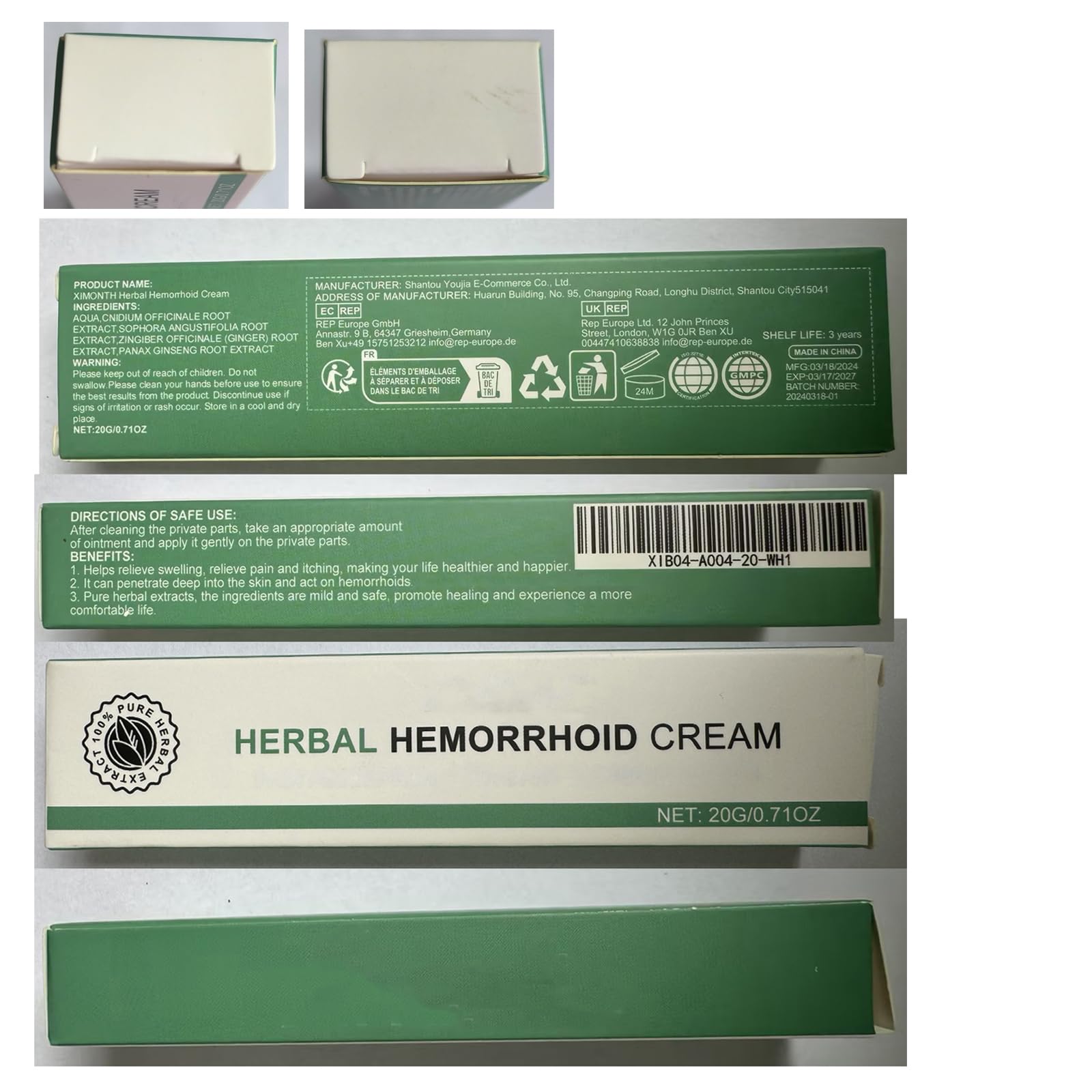 BITYEYE Herbal Hemorrhoids Cream,Hemorrhoid Cream,for Men and Women (1PCS) BITYEYE buy supplements canada