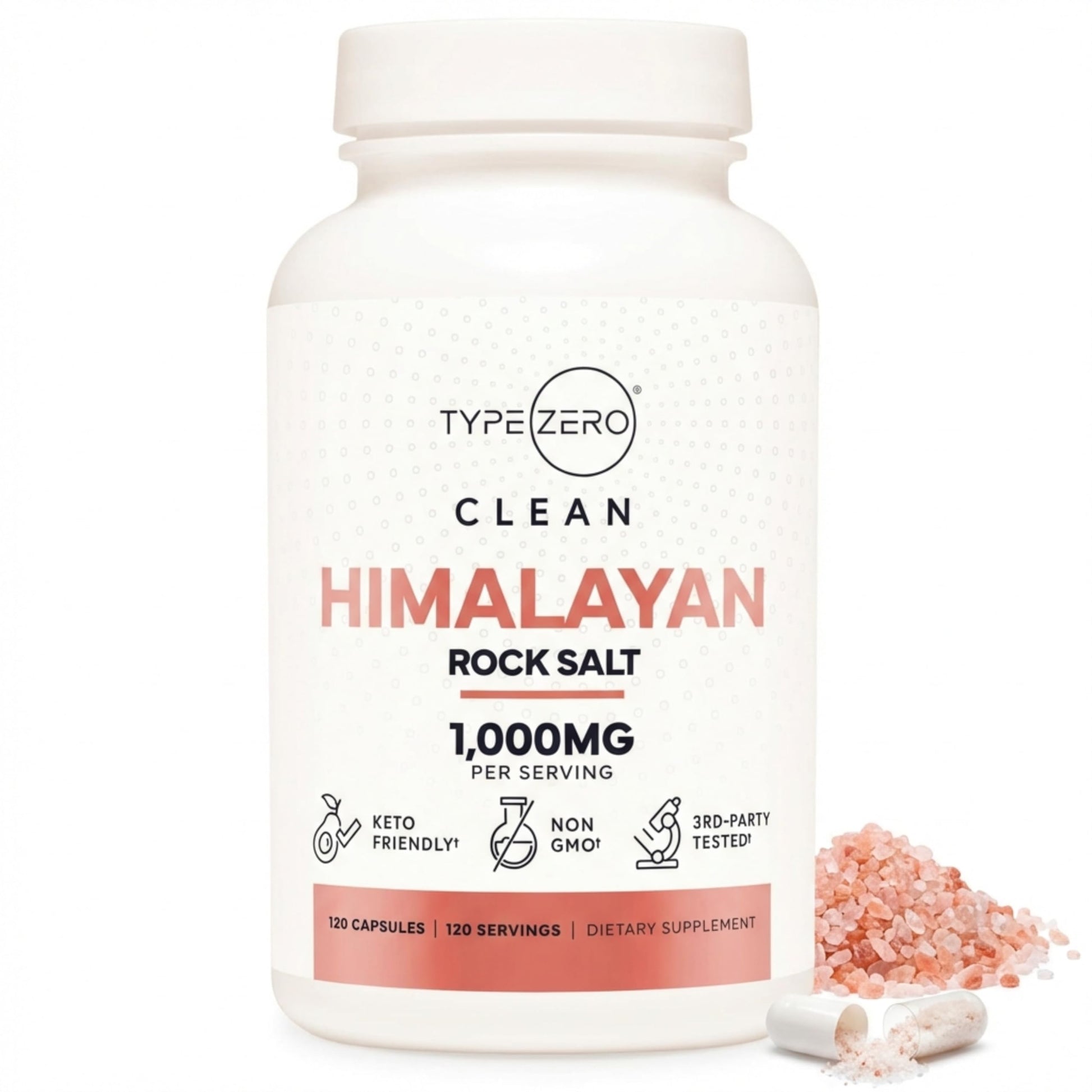Type Zero Himalayan Rock Salt Capsules (120 Capsules) (1000mg per Serving) Type Zero buy supplements canada