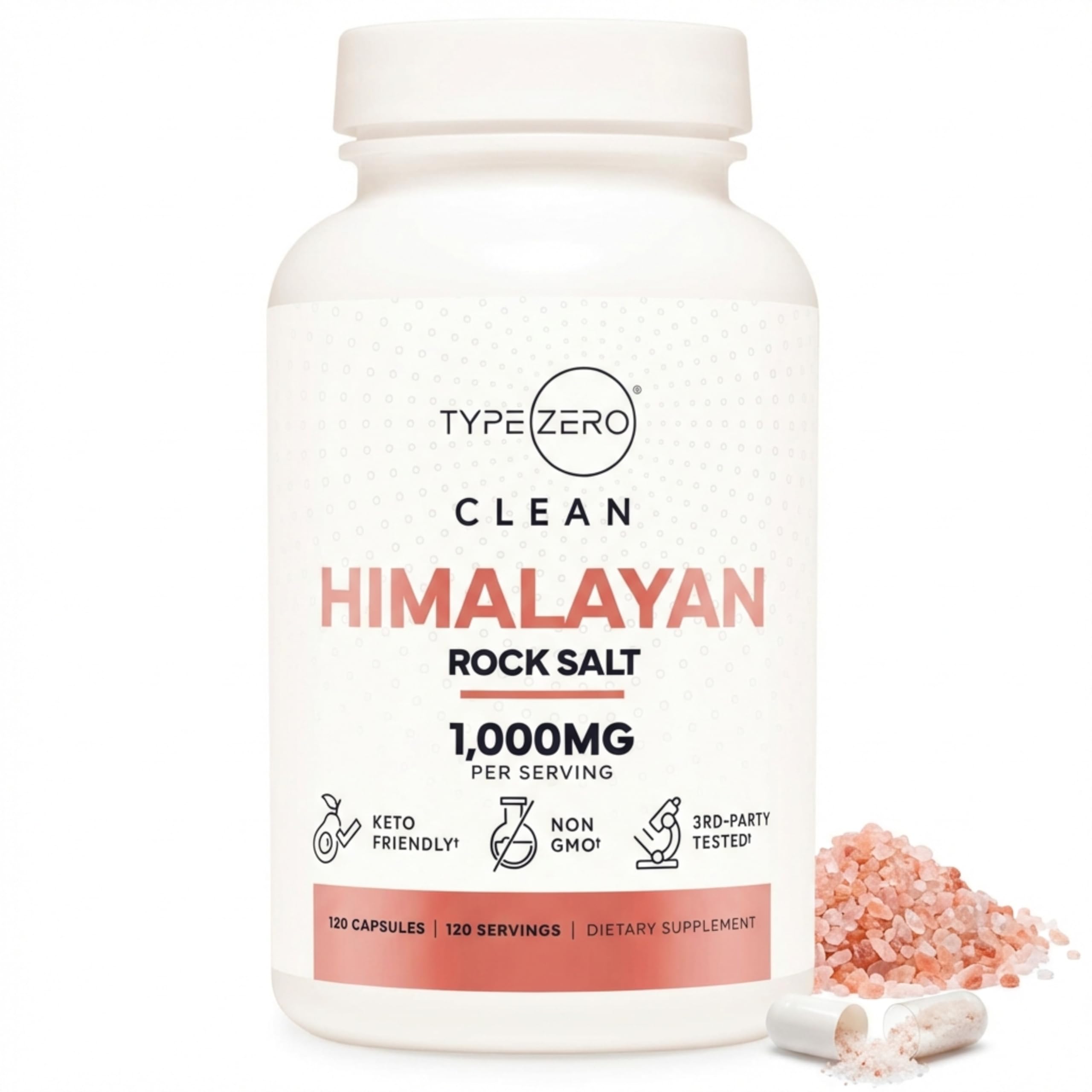 Type Zero Himalayan Rock Salt Capsules (120 Capsules) (1000mg per Serving) Type Zero buy supplements canada
