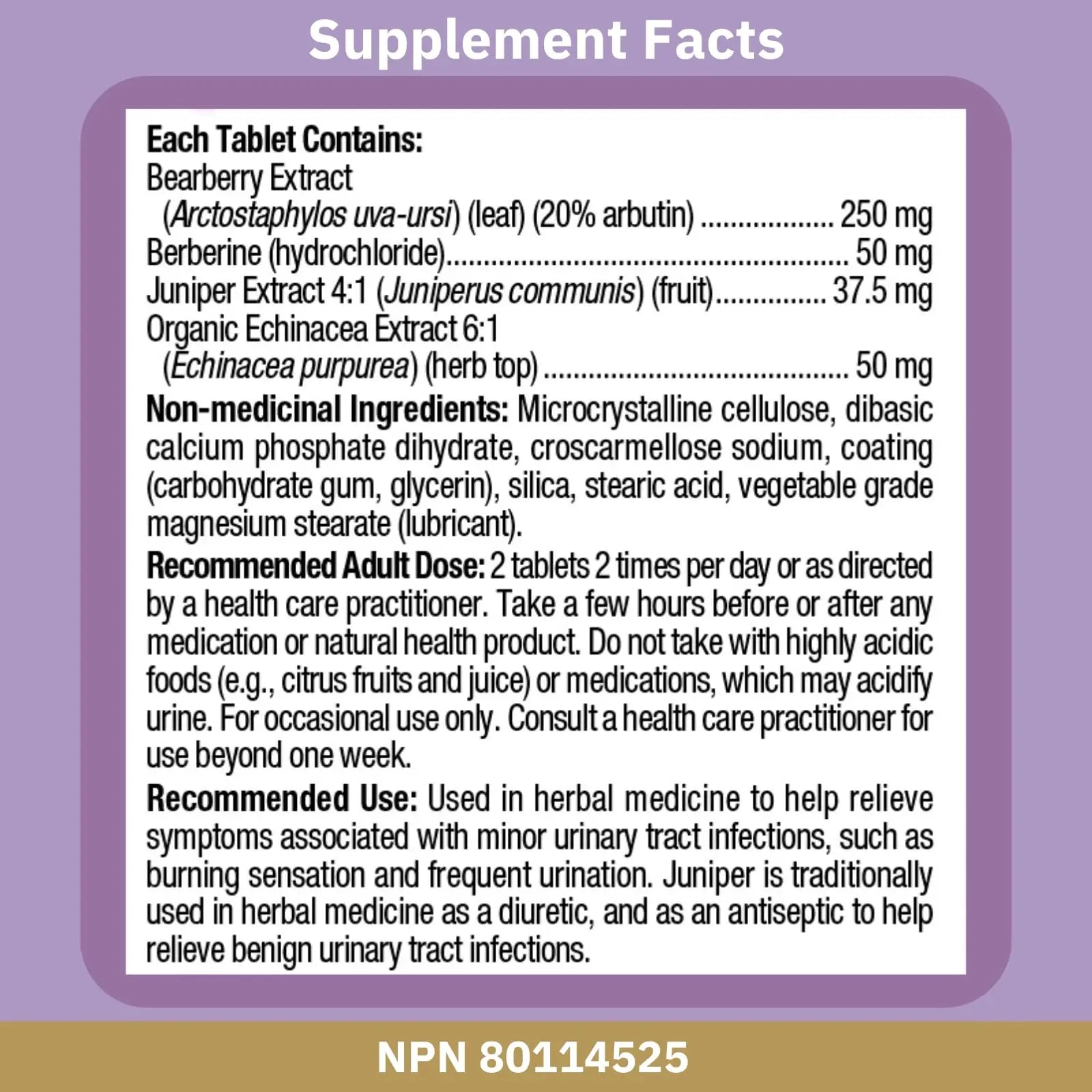 Bioclinic Naturals Urinary-Pro 60 Tablets Bioclinic Naturals buy supplements canada