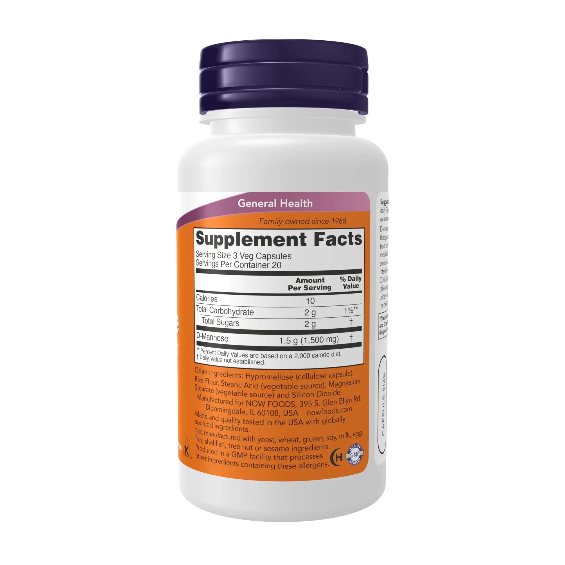 Now Foods Supplements, D-Mannose 500 mg, Non-GMO Project Verified, Healthy Urinary Tract*, 60 Veg Capsules NOW Foods buy supplements canada