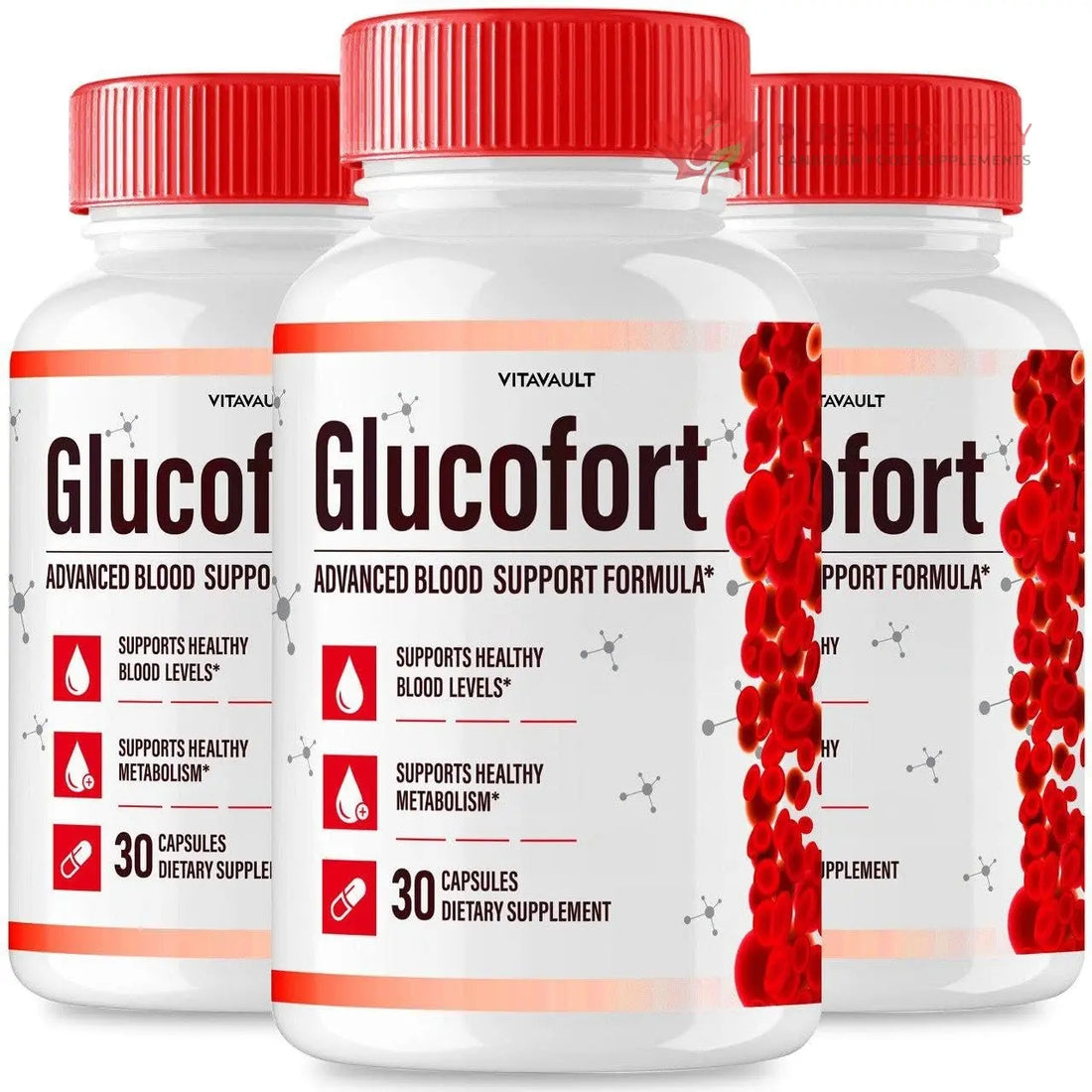 (3 Pack) Glucofort, Max Advanced Blood Support Formula Capsules Vitavault buy supplements canada
