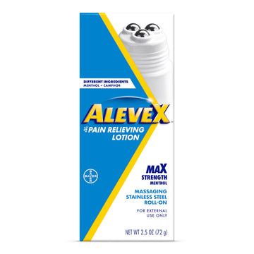 AleveX Topical Pain Relief Lotion with Rollerball Applicator - Long Lasting Arthritis and Muscle Pain Relief, 2.5 oz Aleve buy supplements canada