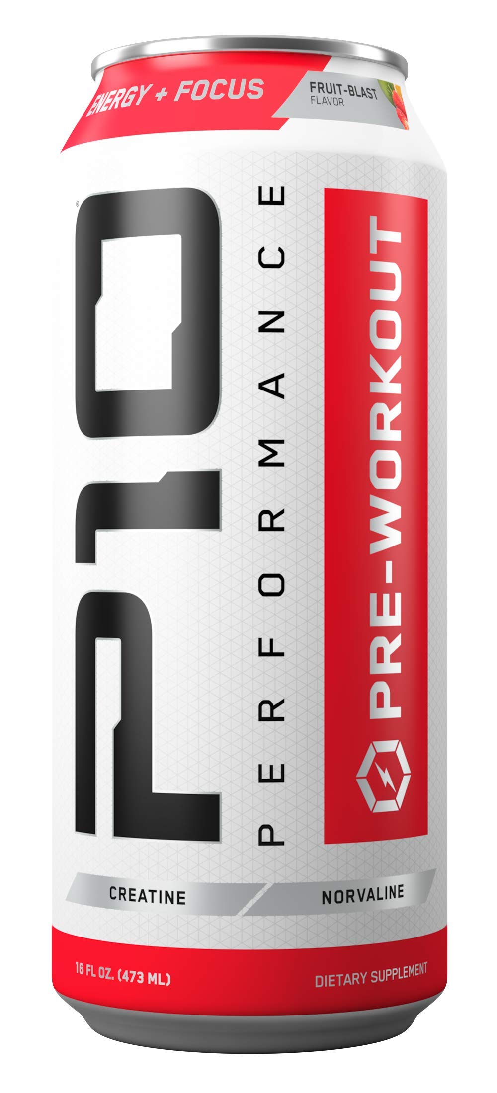 P10 Performance Sugar-Free Pre Workout Drink - 12-Pack, Fruit Blast, 12oz Cans - Energy P10 Performance buy supplements canada
