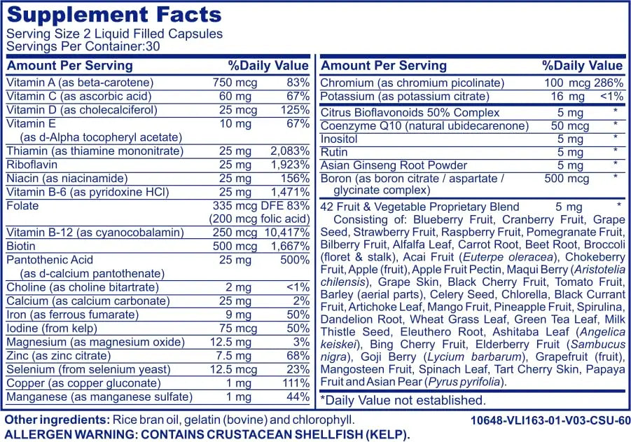 VIGOR ANGEL Multivitamin, 60 Liquid Capsules VIGOR ANGEL buy supplements canada