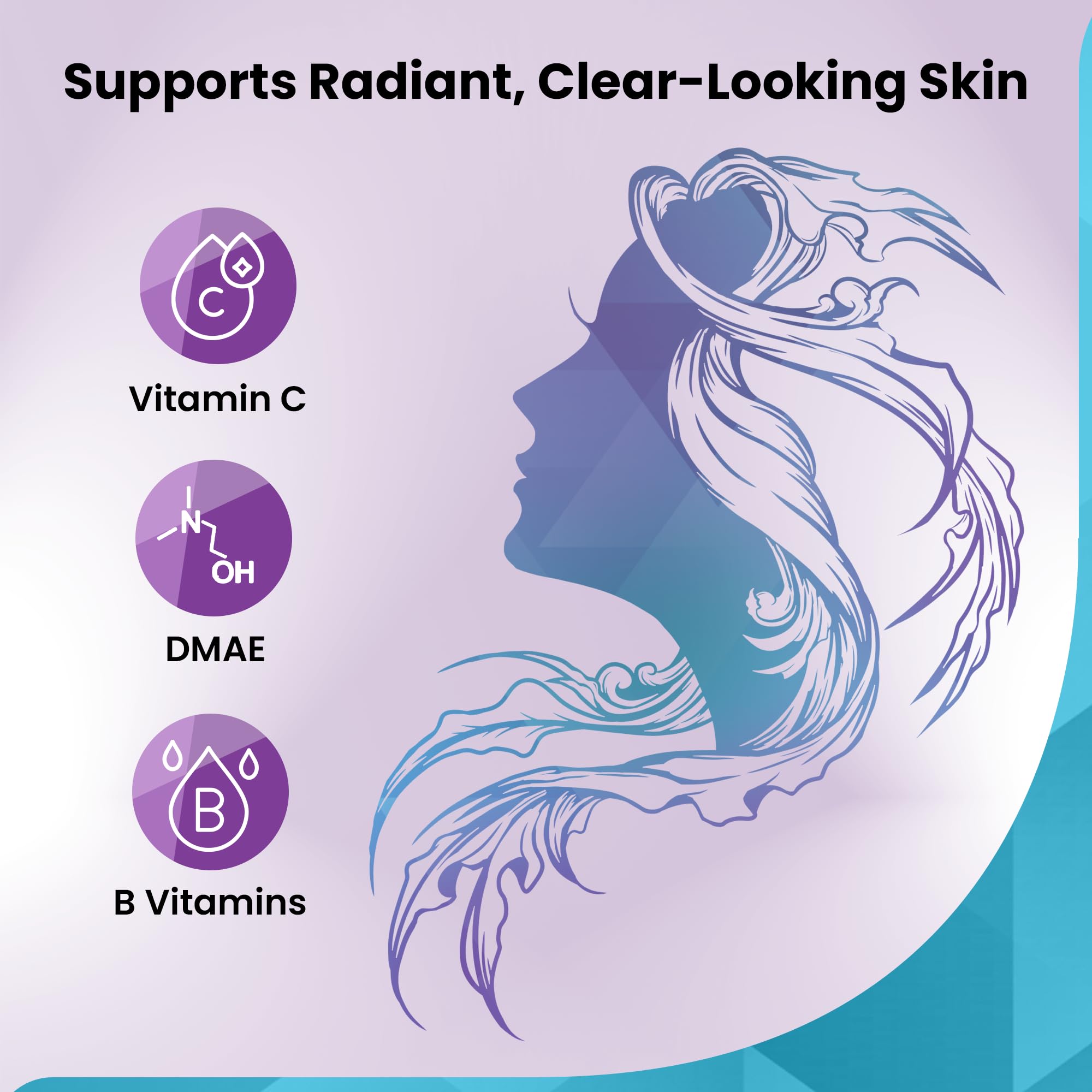Organic Excellence Hair, Skin and Nails Vitamins for Women & Men – Biotin Supplement 5000 mcg– Hyaluronic Acid - Supports Healthy Hair Growth, Radiant Skin & Strong Nails, 1 Month Supply (30 Tablets) Organic Excellence buy supplements canada