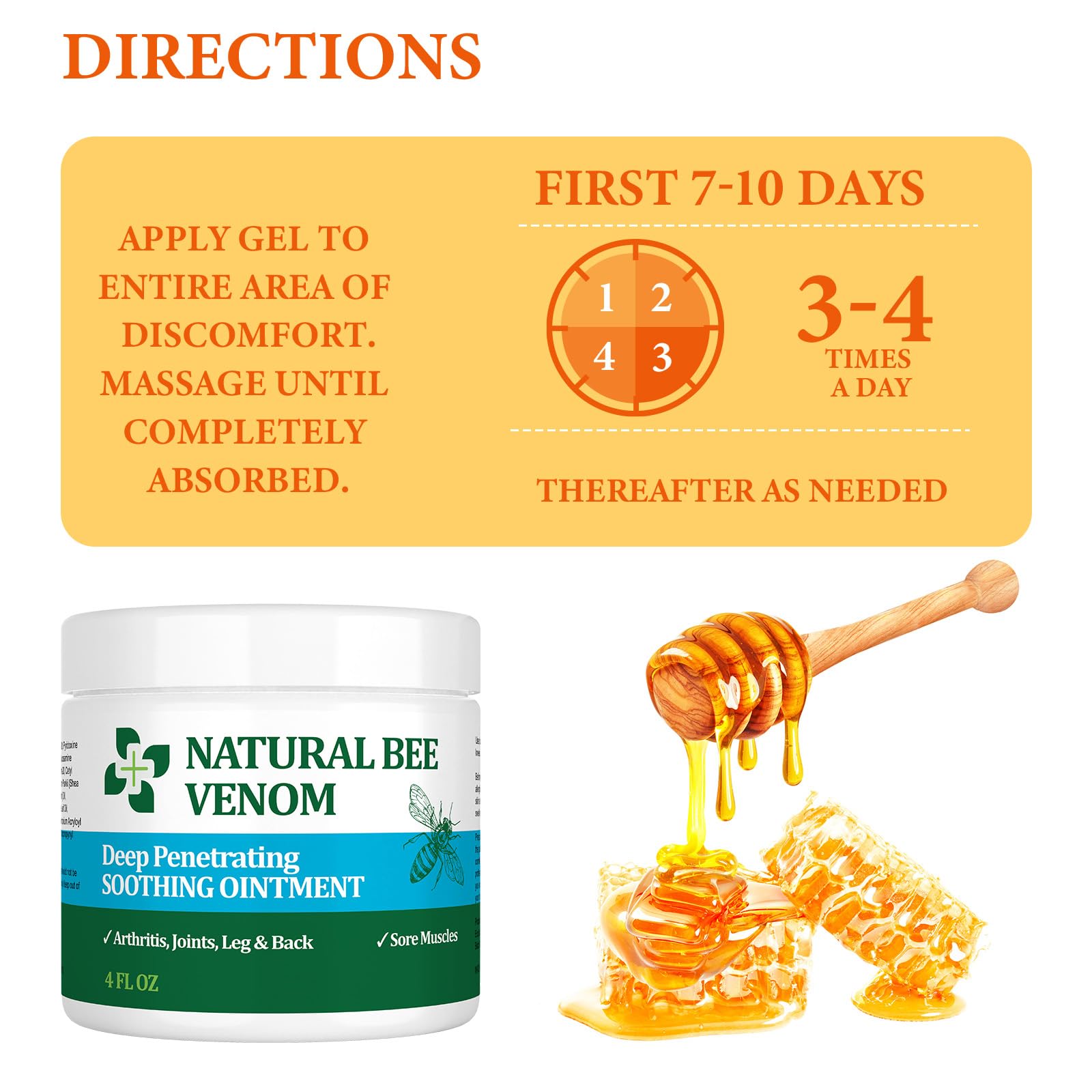 PIBIOOMAP Natural Bee Venom Joint & Muscle & Bone Release Oniment - Homeopathic Remedy - Fast Acting Release for Back, Neck, Hand, Feet, Knee, Muscle, Shoulder, Nerve, Ankle, Foot PIBIOOMAP buy supplements canada