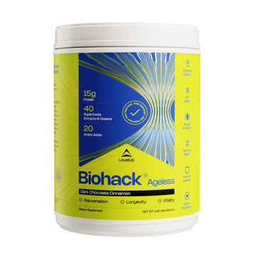 LevelUp Biohack Ageless: Colostrum Collagen Superfoods Antioxidants Spermidine Amino Acids Creatine for Women and Men, Total Body Rejuvenation (Dark Chocolate Cinnamon) LevelUp buy supplements canada