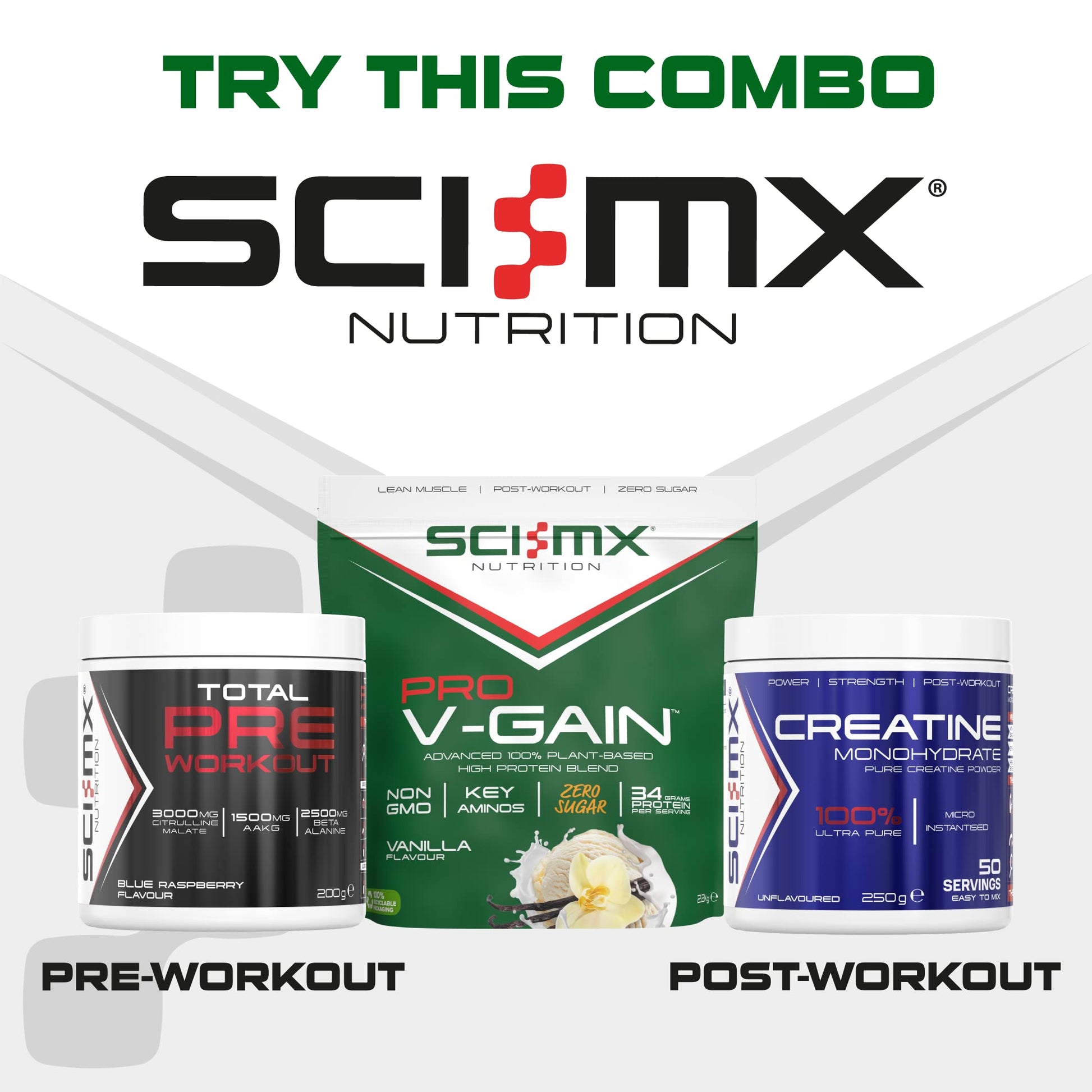 SCI-MX Pro-V Gain - 100% Vegan Vanilla Flavour Soy Protein Powder Isolate + B12 + Magnesium SCI-MX buy supplements canada