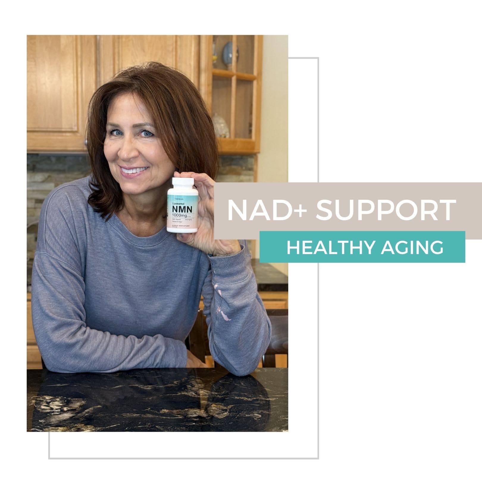 NMN Supplement 1000mg Pure - Liposomal NMN for NAD+ Supplement, Tested in USA, 60 Capsules THEREXA buy supplements canada