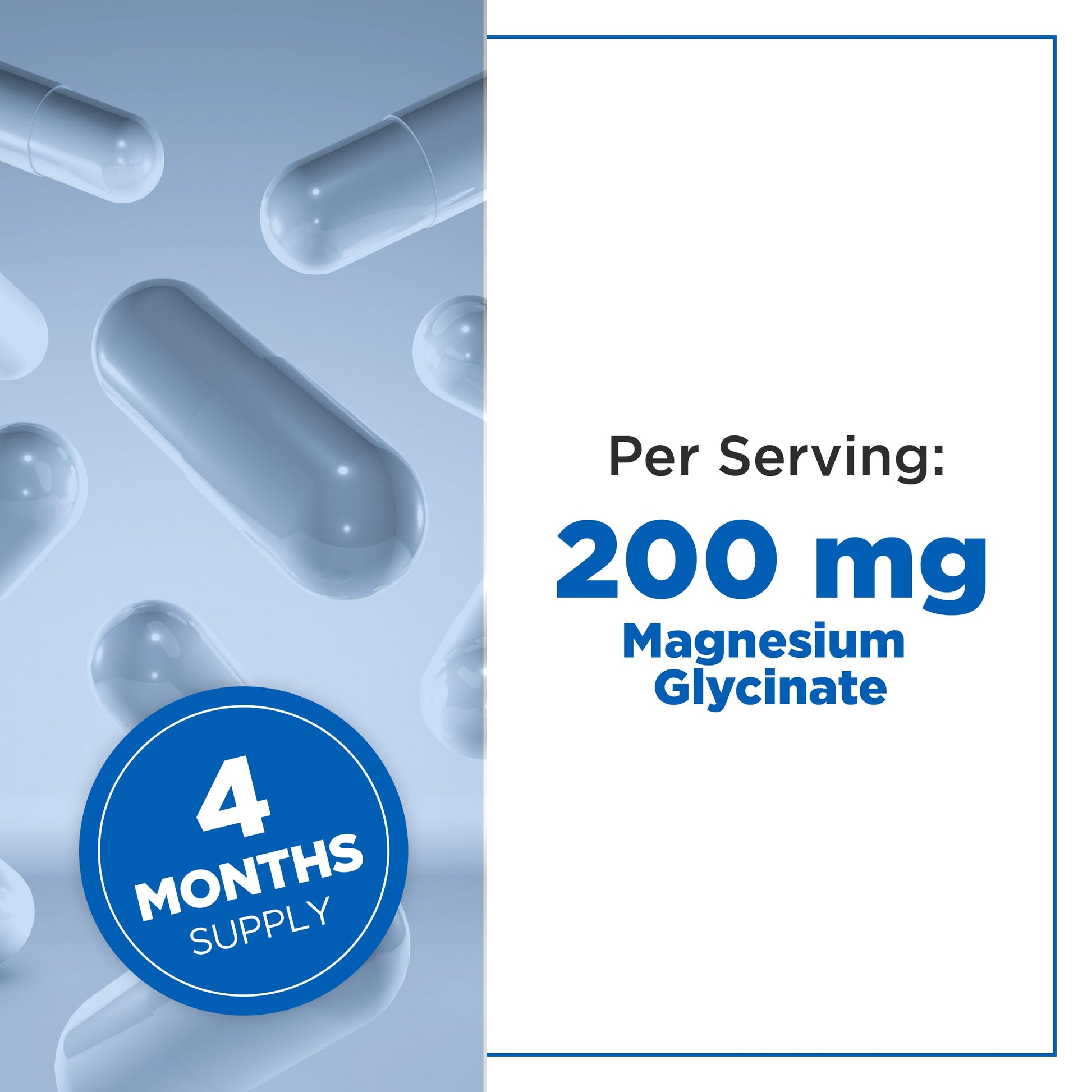 PlantVital Magnesium Glycinate 200mg - Supports Restful Sleep, Muscle & Nerve Function, Normal Heart & Bone Health - Feel Calm & Relax - Vegan, Third Party Tested, Gluten Free, Non-GMO - 120 Capsules Plantvital buy supplements canada
