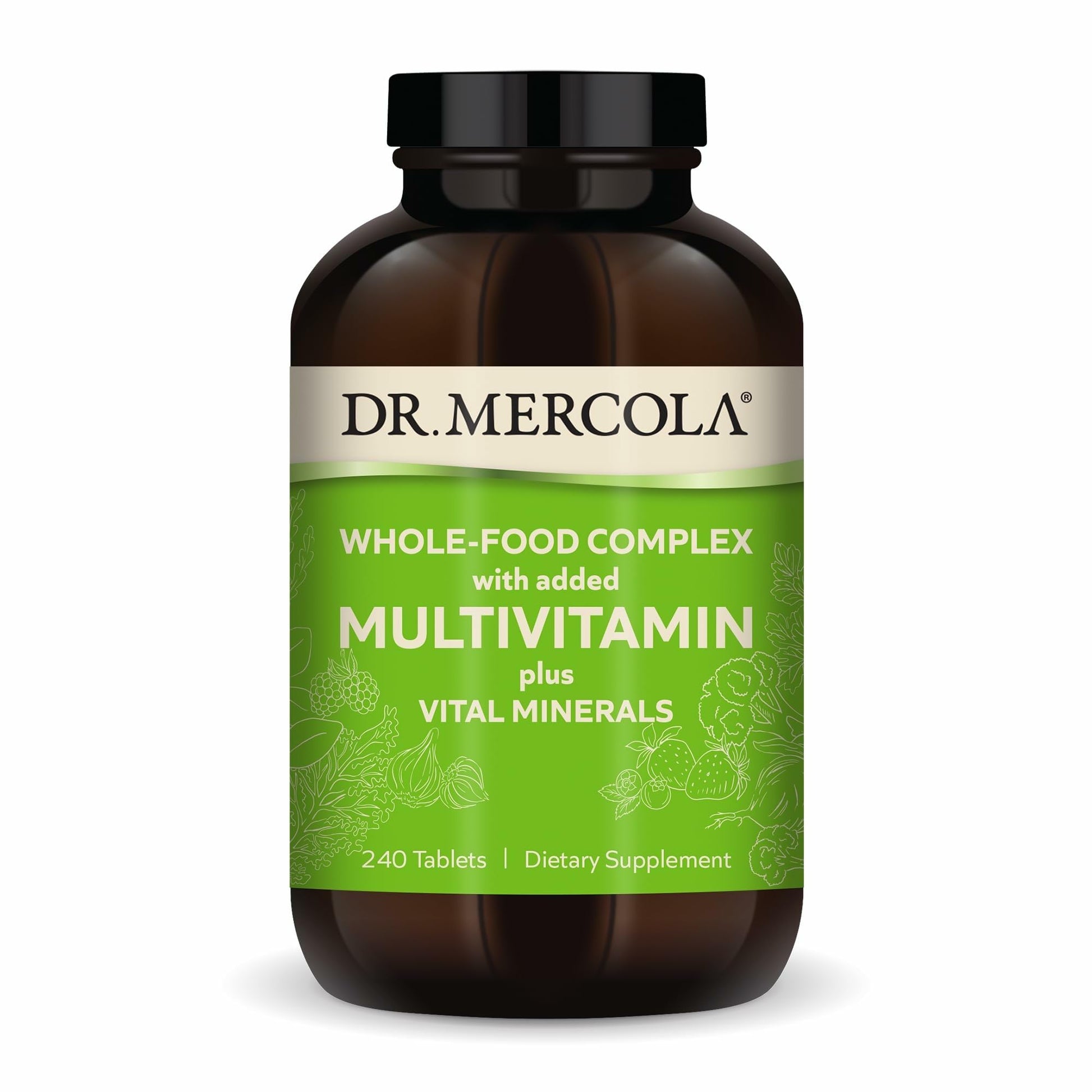 Dr. Mercola Whole-Food Complex with Added Multivitamin Plus Vital Minerals - Supports Nutrition & Immune Support - Bioavailable - GMO Free - 240 Tablets (30 Servings) Dr. Mercola buy supplements canada