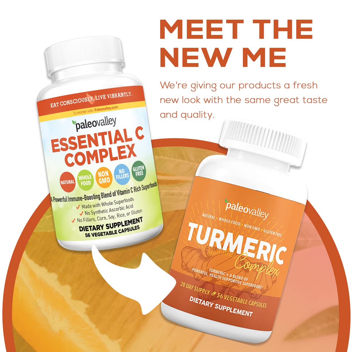 Paleovalley - Organic Turmeric Complex - Full Spectrum Organic Turmeric with Health-Supportive Superfoods - 56 Vegetarian Capsules - Support Joints, Immunity, Brain and Heart Health Paleovalley buy supplements canada