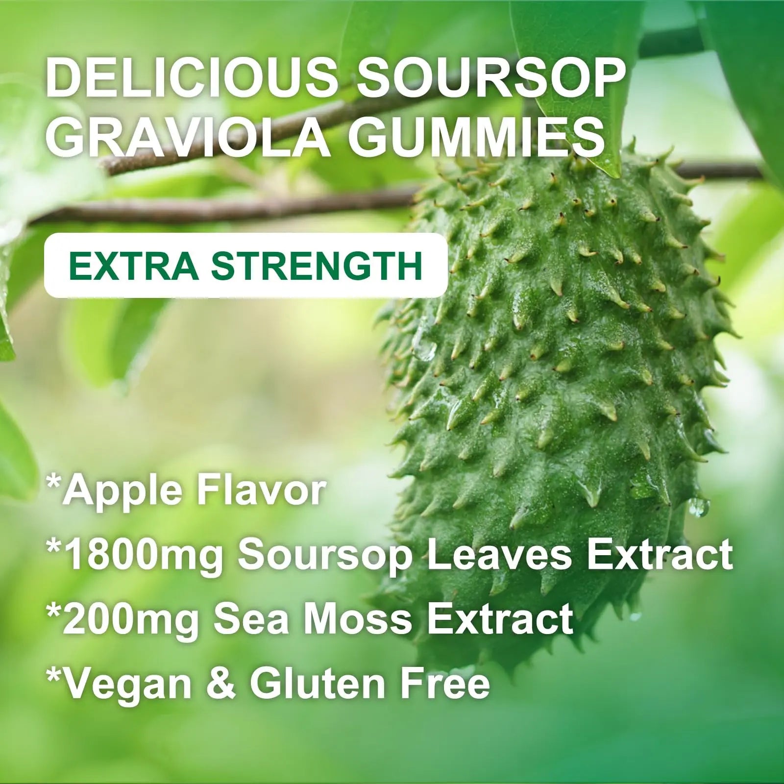 WOGORGT Soursop Graviola Gummies - Soursop Multivitamin Gummies with 200mg Sea Moss Extract for Antioxidant WOGORGT buy supplements canada