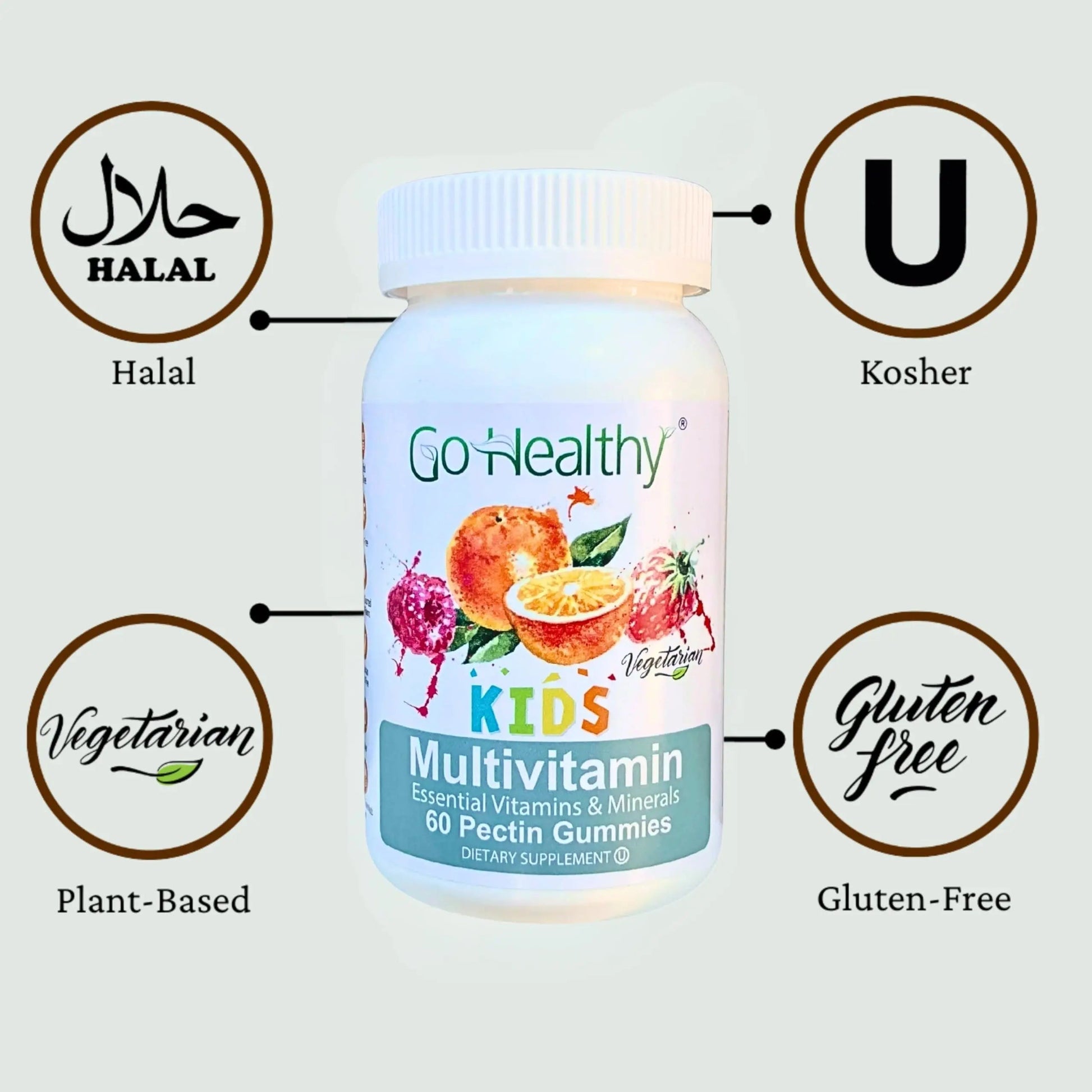 Go Healthy Kids Multivitamin Gummies, Immune Support, Kids Vitamin Gummies, Kosher Kid Vitamin, Halal Go Healthy Natural buy supplements canada