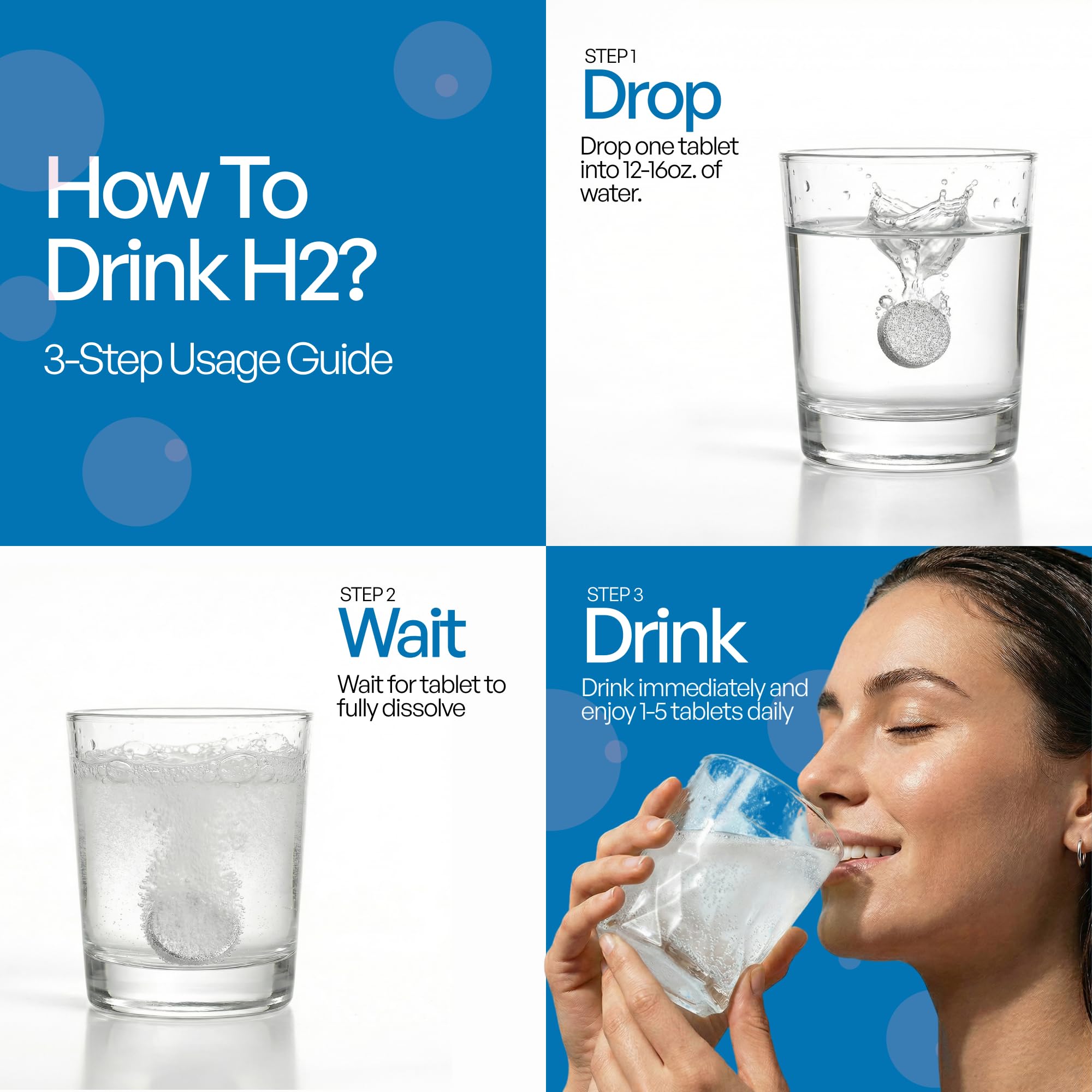 Hydrogen Water Tablets, Molecular Hydrogen Tablets for Drinking Water, Antioxidant-Rich, Supports Brain Energy & Health - Quick-Dissolving - Raspberry H2 Tabs hydroh buy supplements canada